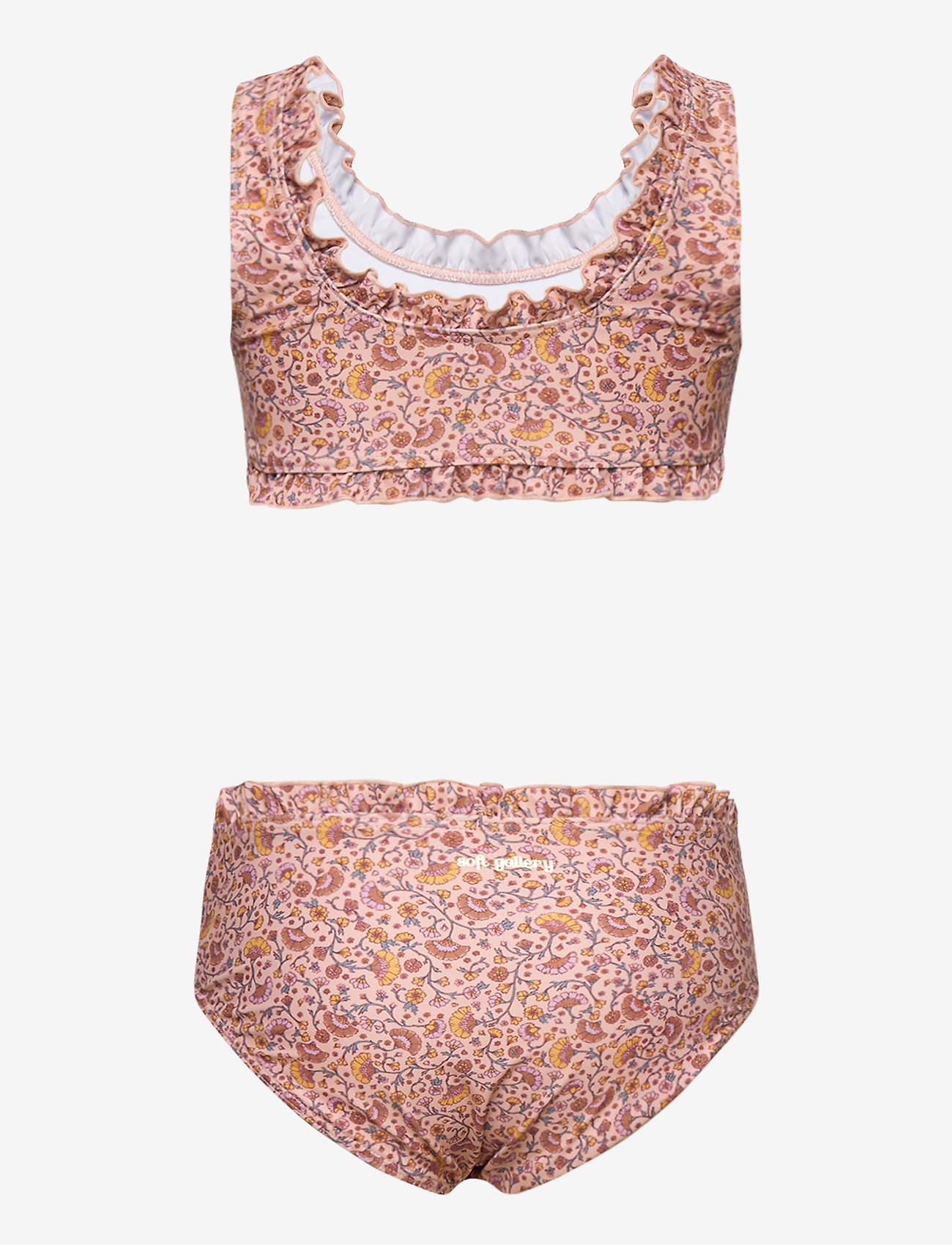 Soft Gallery - Heloise Bikini - misty rose, aop flower swim - 1