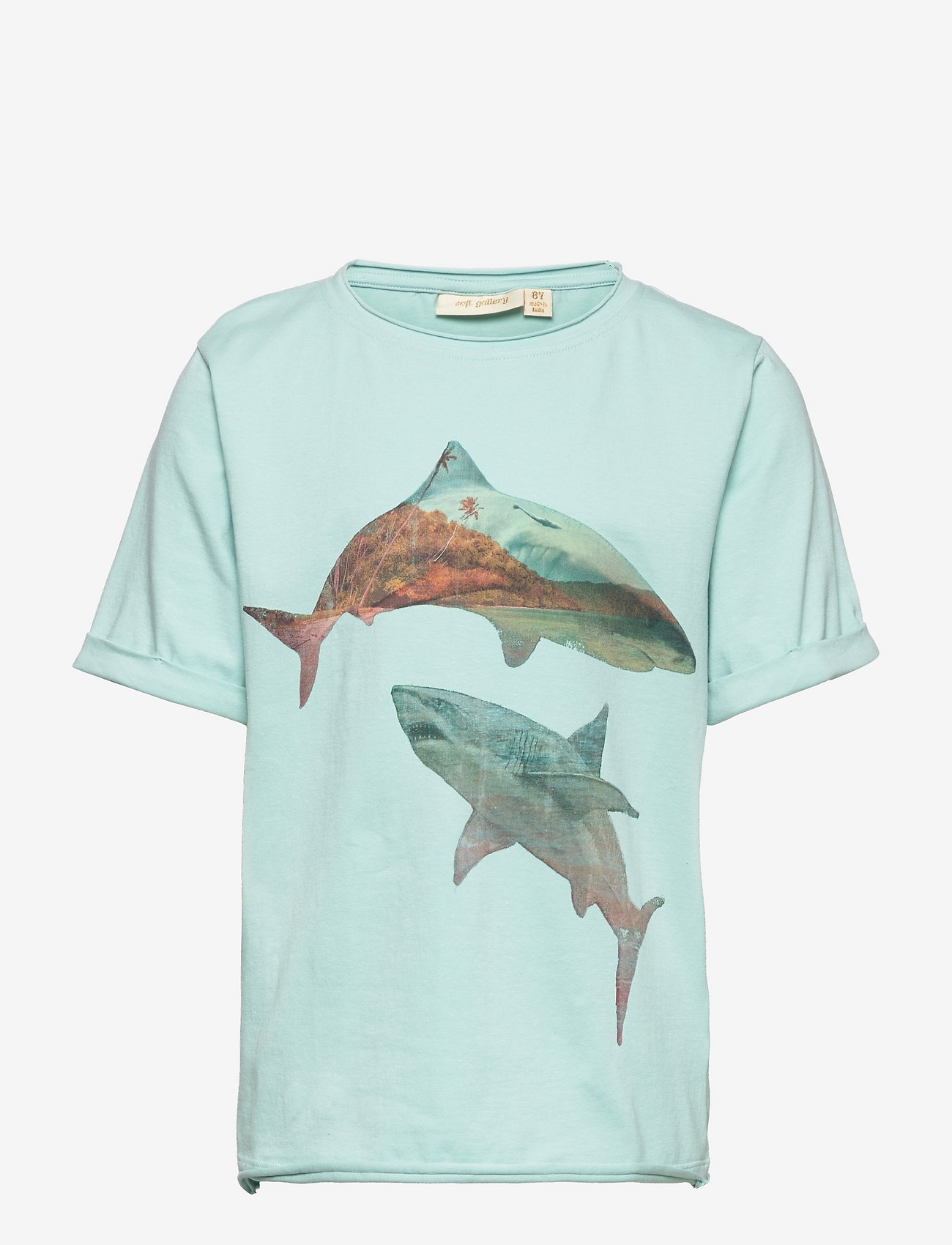 Soft Gallery - SGJaden Sharks ss tee - canal blue - 0