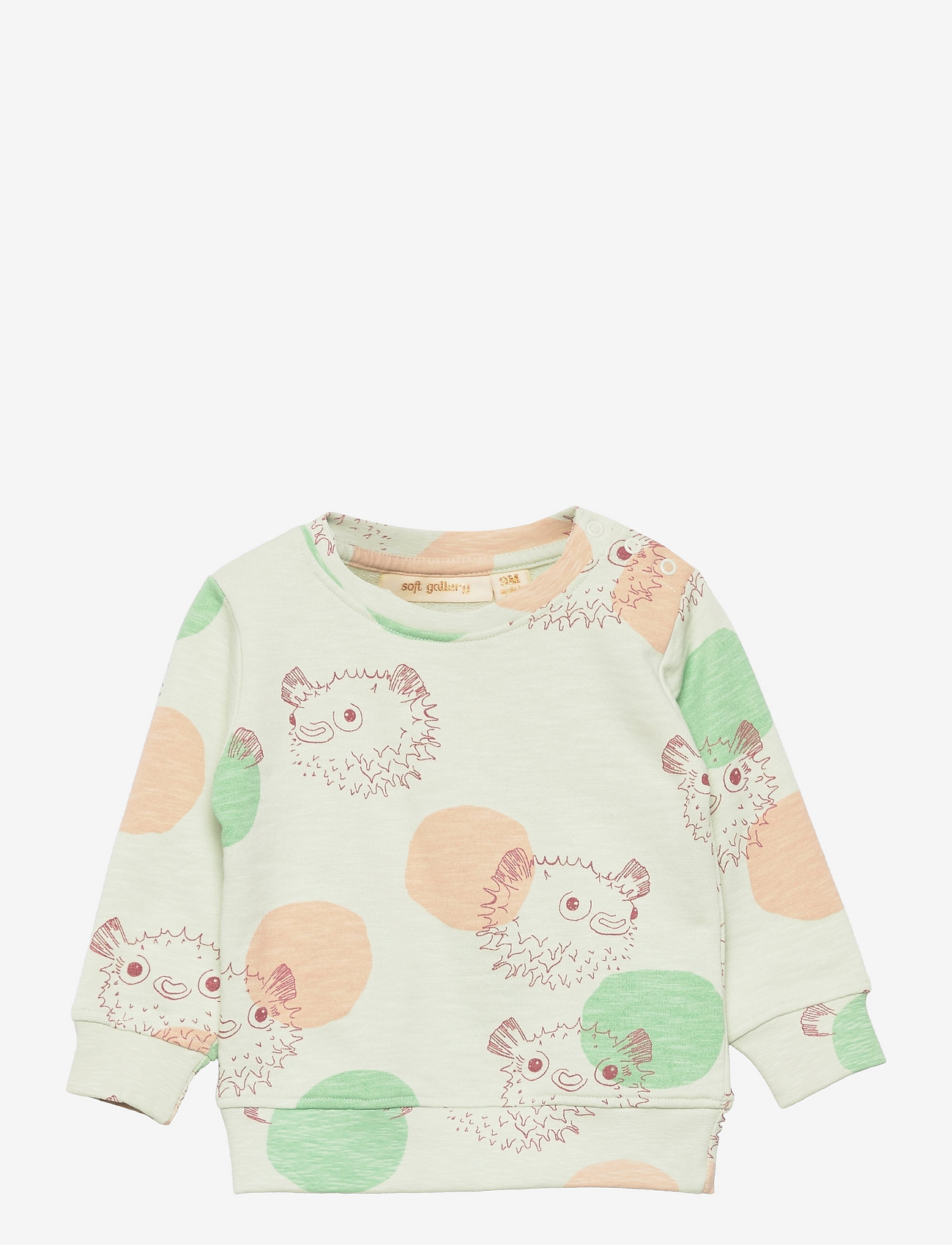 Soft Gallery - Buzz Puffer AOP Sweatshirt - pale aqua - 0