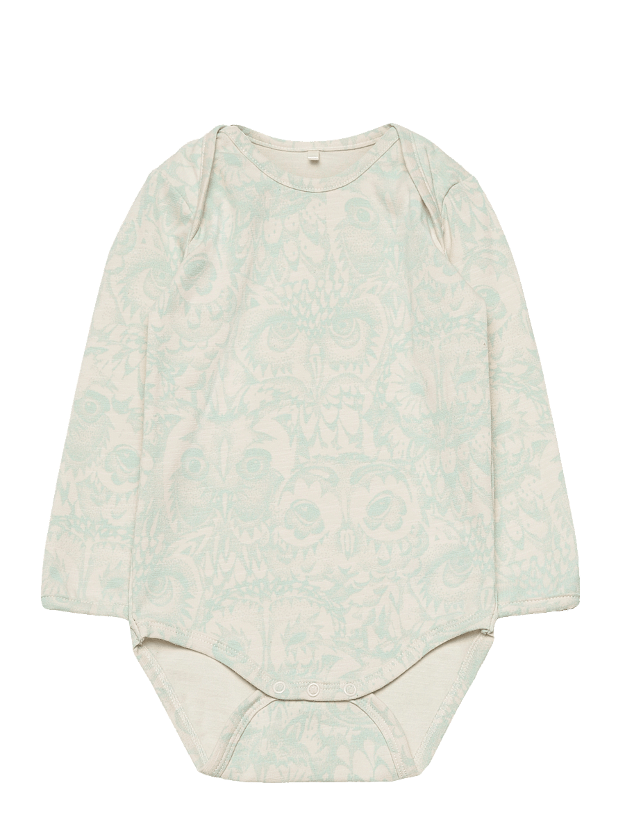 Soft Gallery - SGBob Boypastel Owl LS body - harbor gray - 0