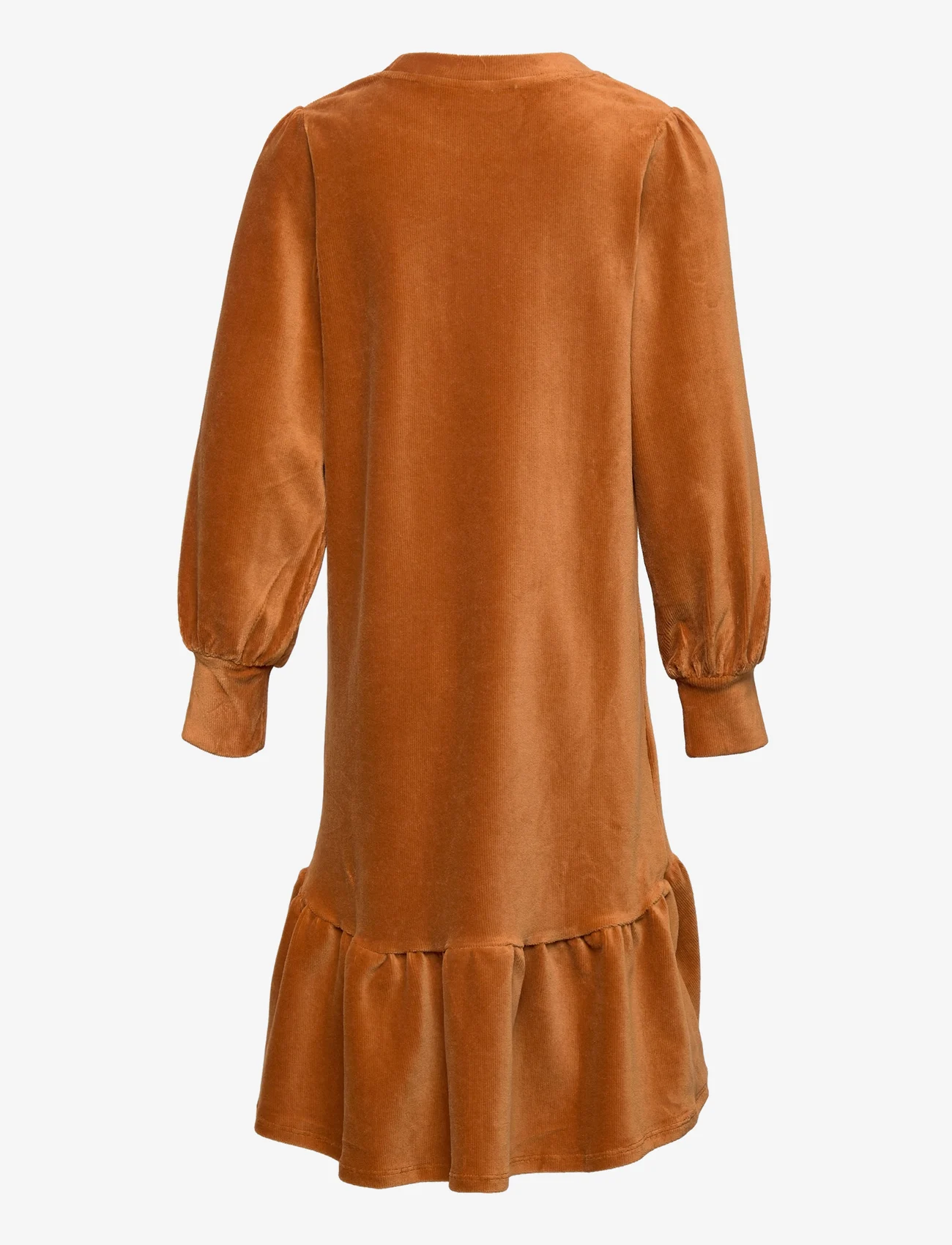 Soft Gallery - SGKayla Velvet Rib Dress - festklänningar - glazed ginger - 1