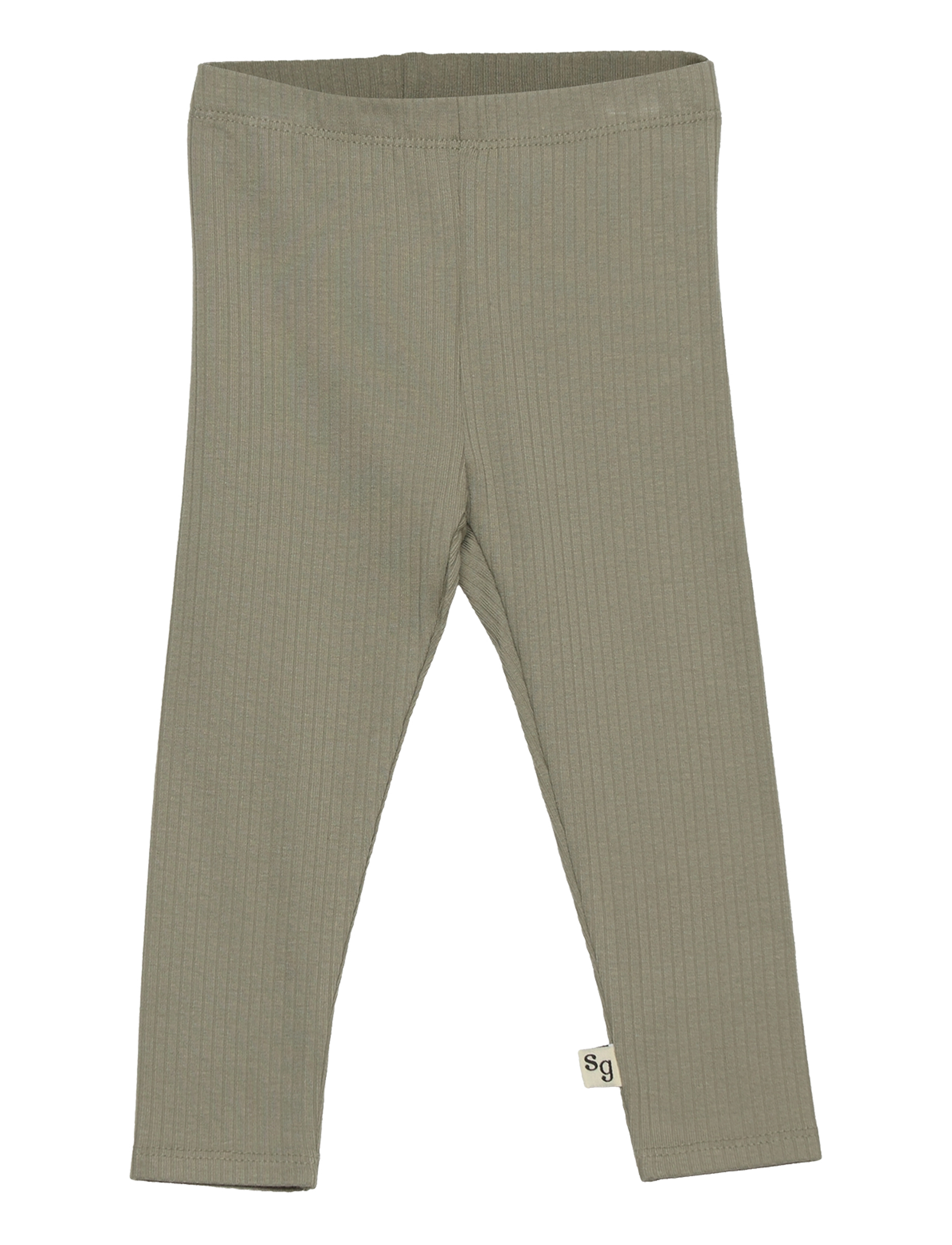 Soft Gallery - SGBaby Paula Rib Pattern Leggings - seagrass - 0