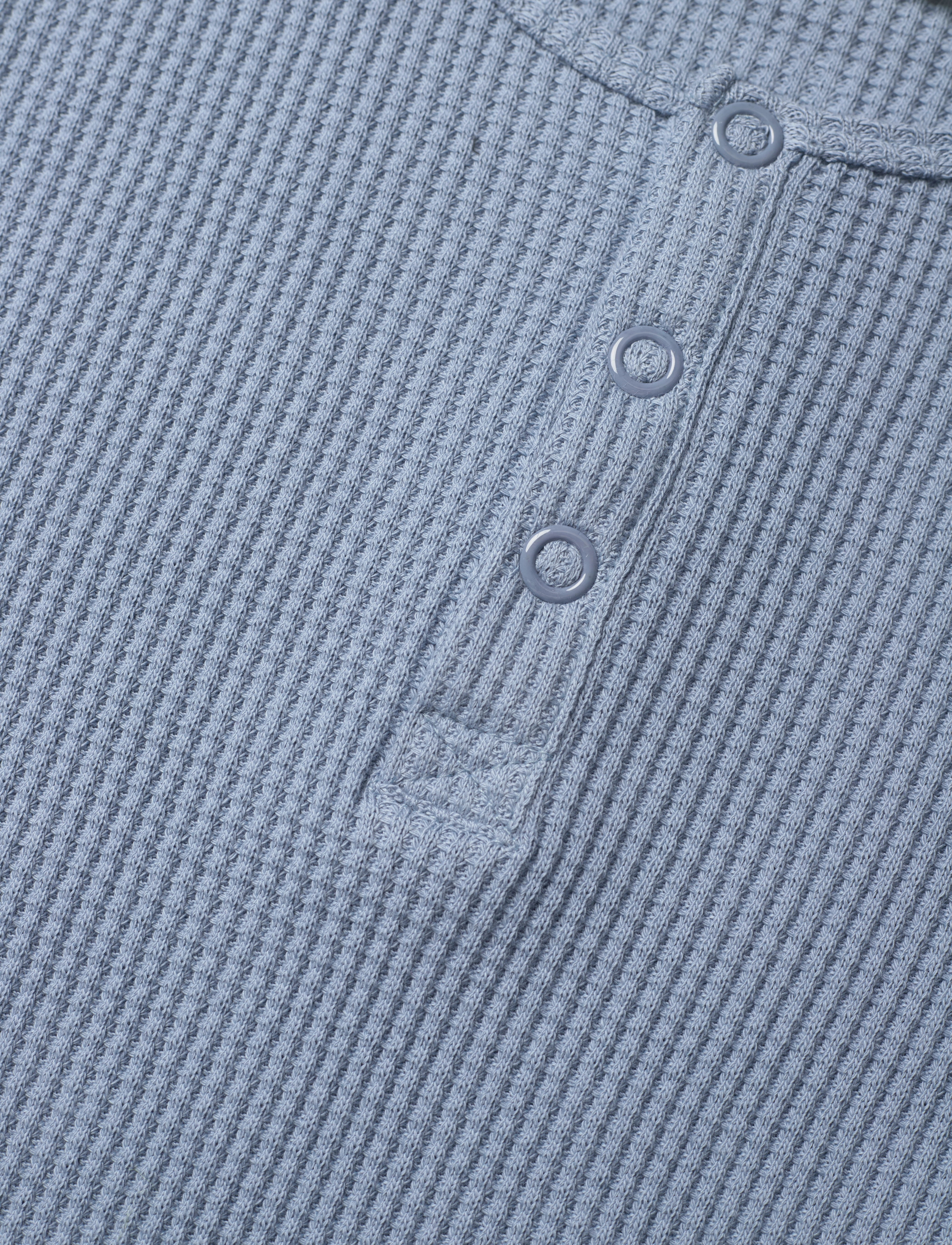 Soft Gallery - SGJustin Waffle Ls Tee - faded denim - 2
