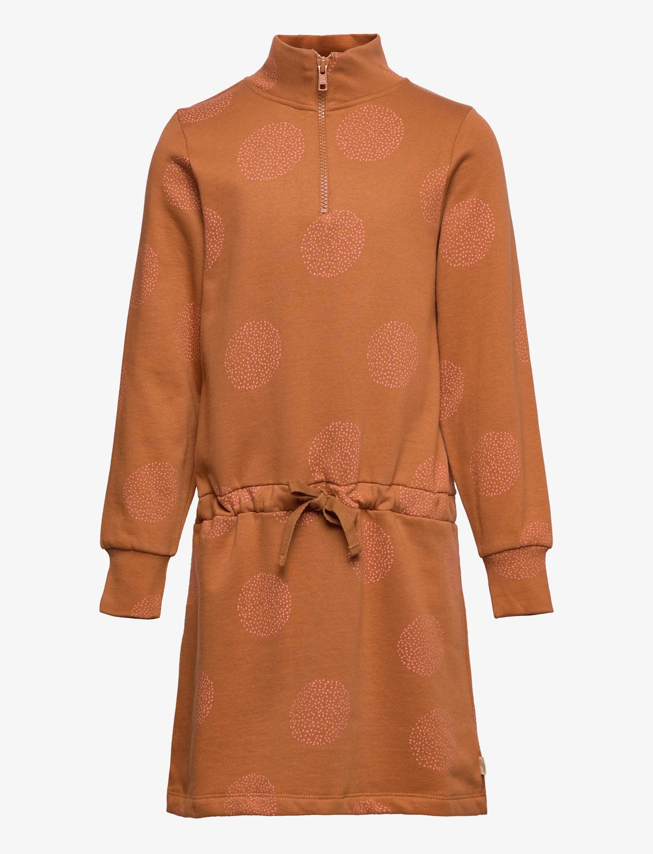 Soft Gallery - SGKiera Moondots Dress - pikkade varrukatega vabaaja kleidid - glazed ginger - 0