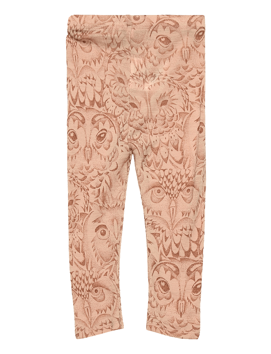 Soft Gallery - SGBaby Paula Hello Owl wool Leggings - cuban sand - 1