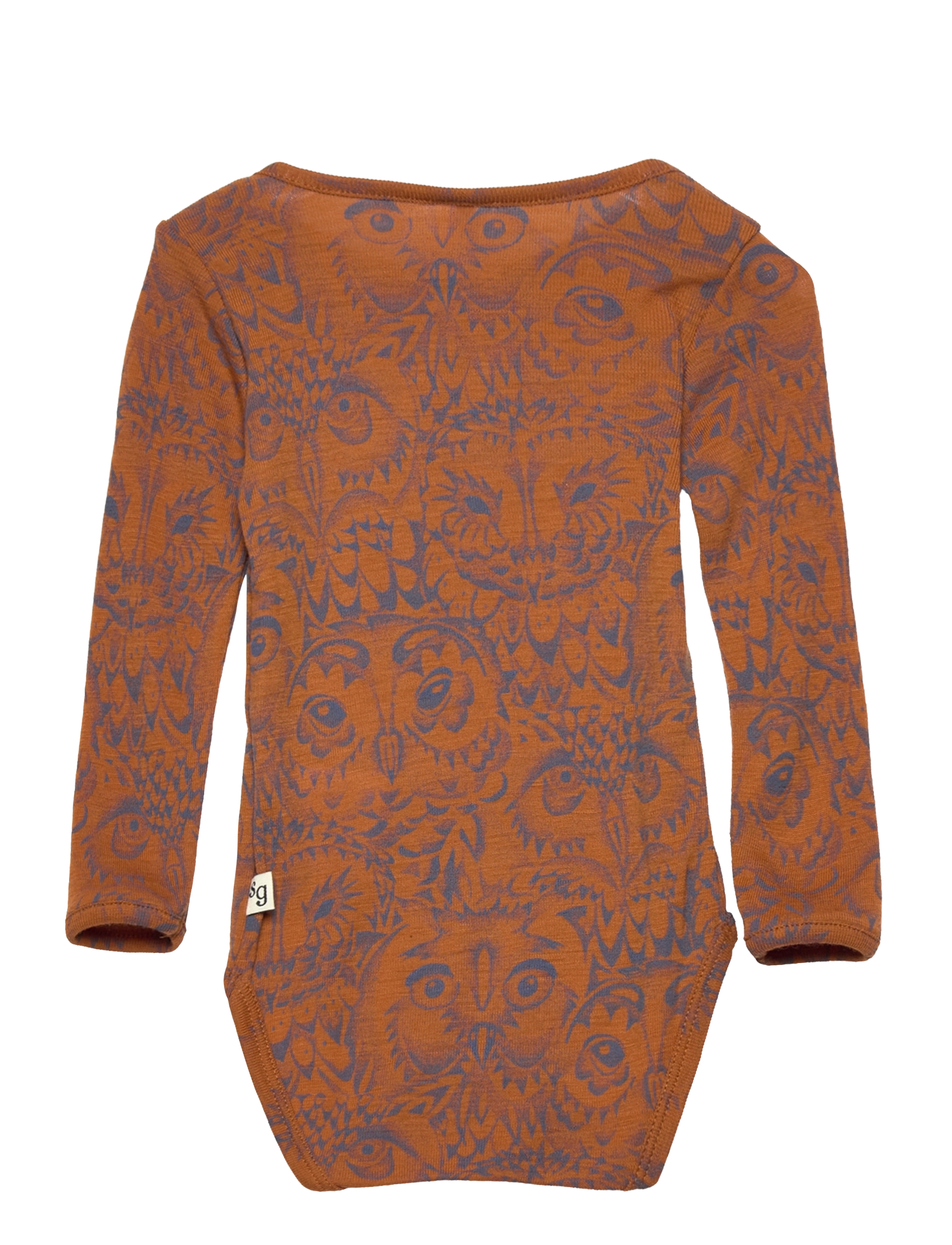 Soft Gallery - SGBob Hello Owl wool LS body boy - glazed ginger - 1