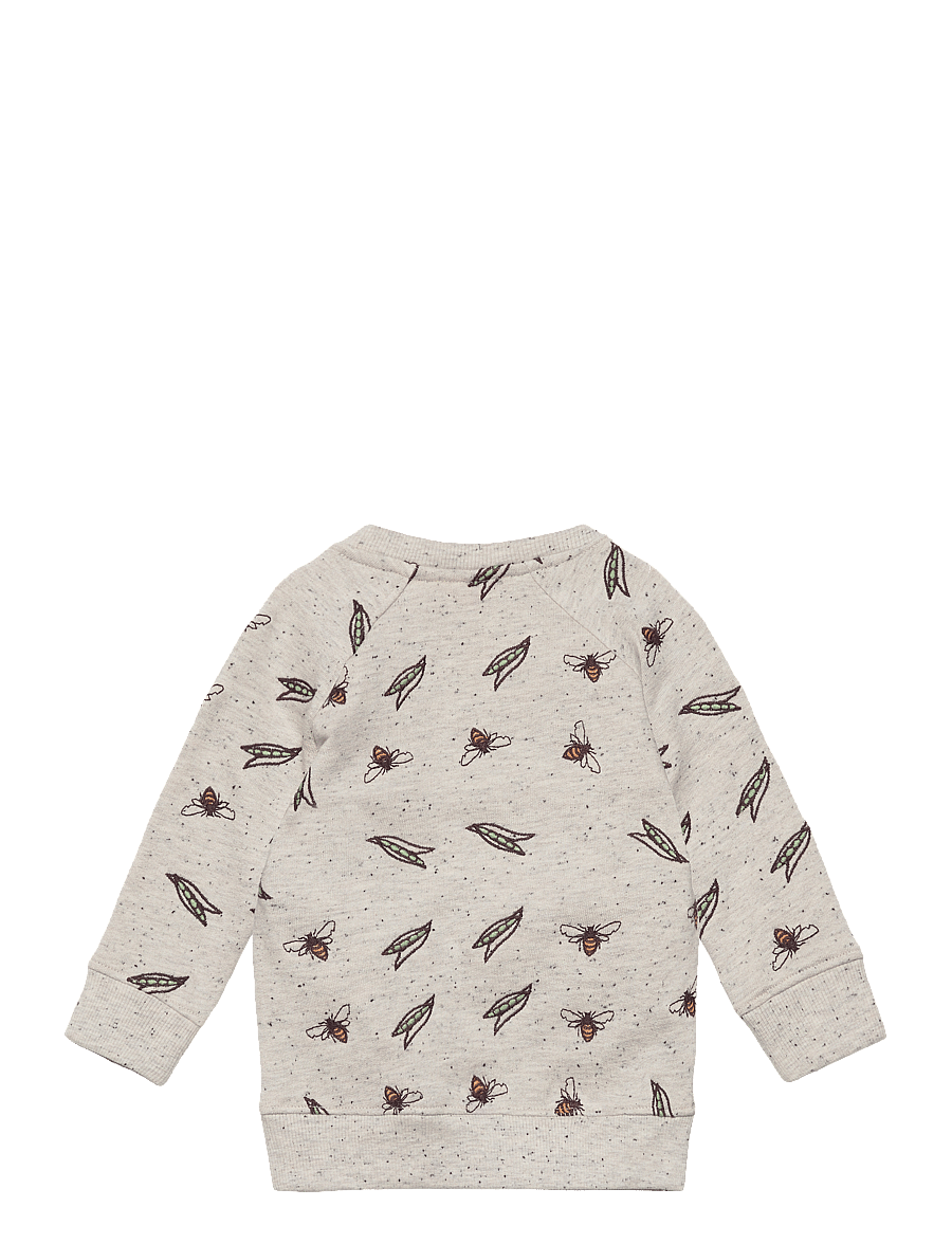 Soft Gallery - SGAlexi Bees And Peas Sweatshirt - 900 light grey melange - 1