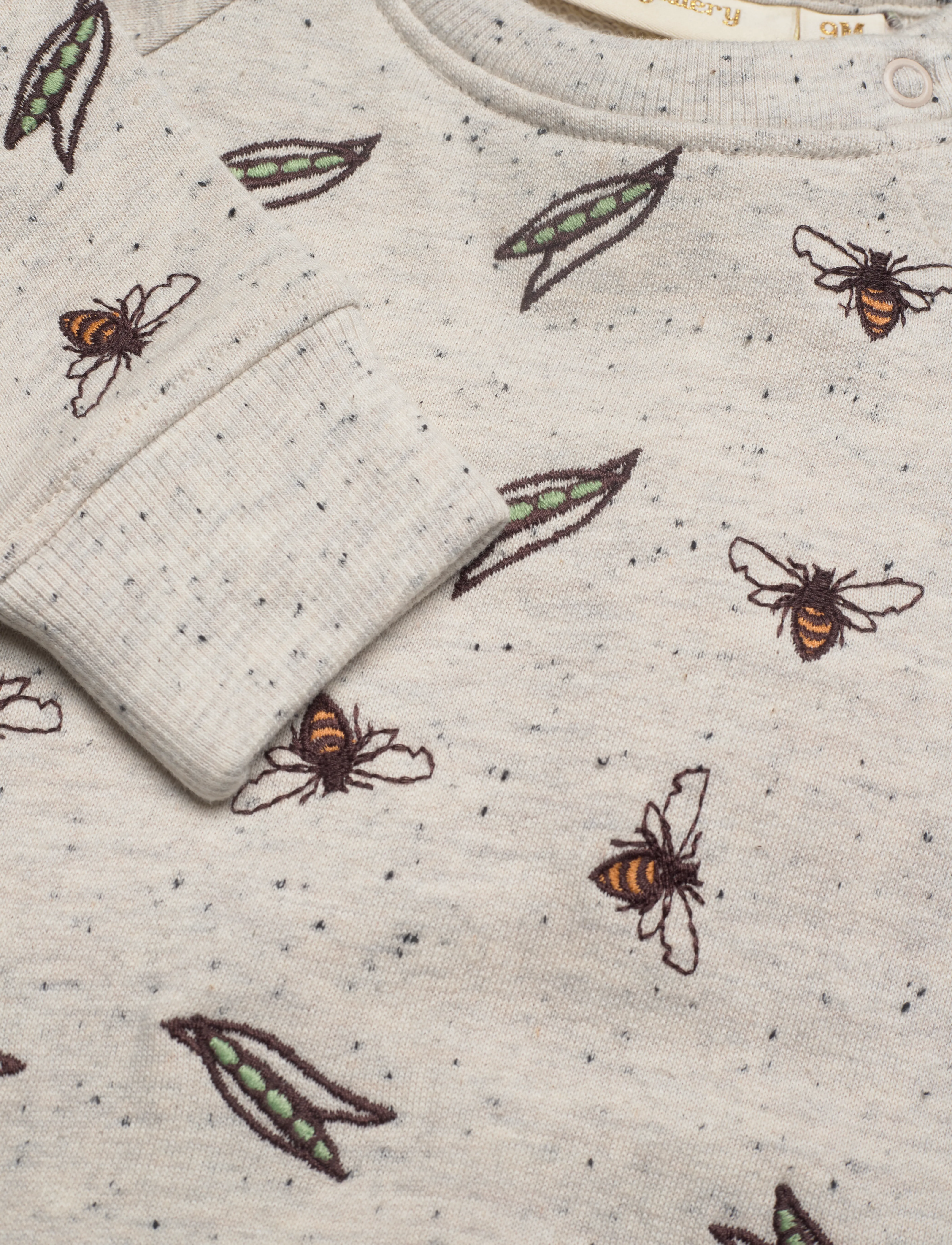 Soft Gallery - SGAlexi Bees And Peas Sweatshirt - 900 light grey melange - 2