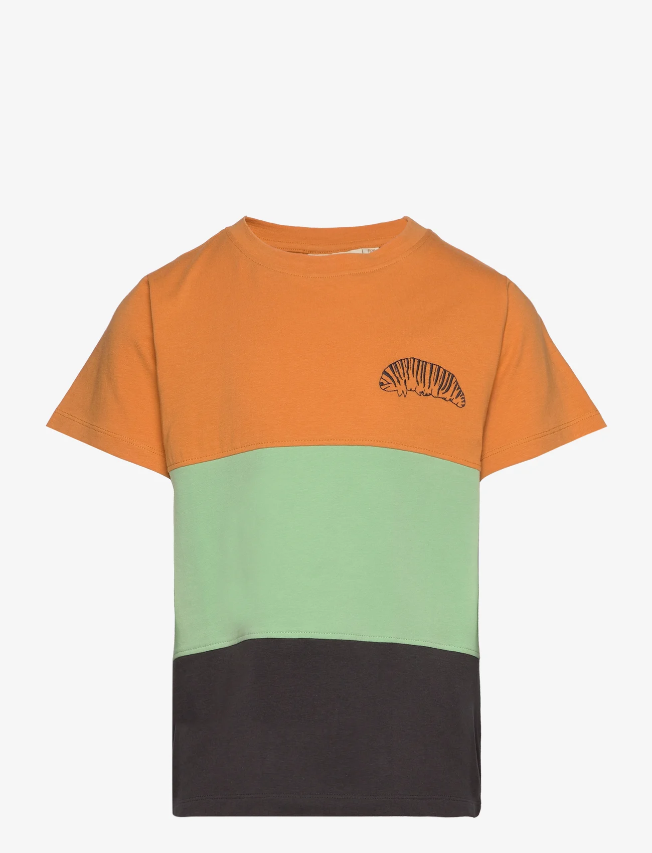 Soft Gallery - SGBass Block Caterpillar ss tee - kortærmede t-shirts - quiet green - 0