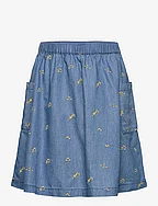SGDizzy Chambray Skirt - BLUE DENIM