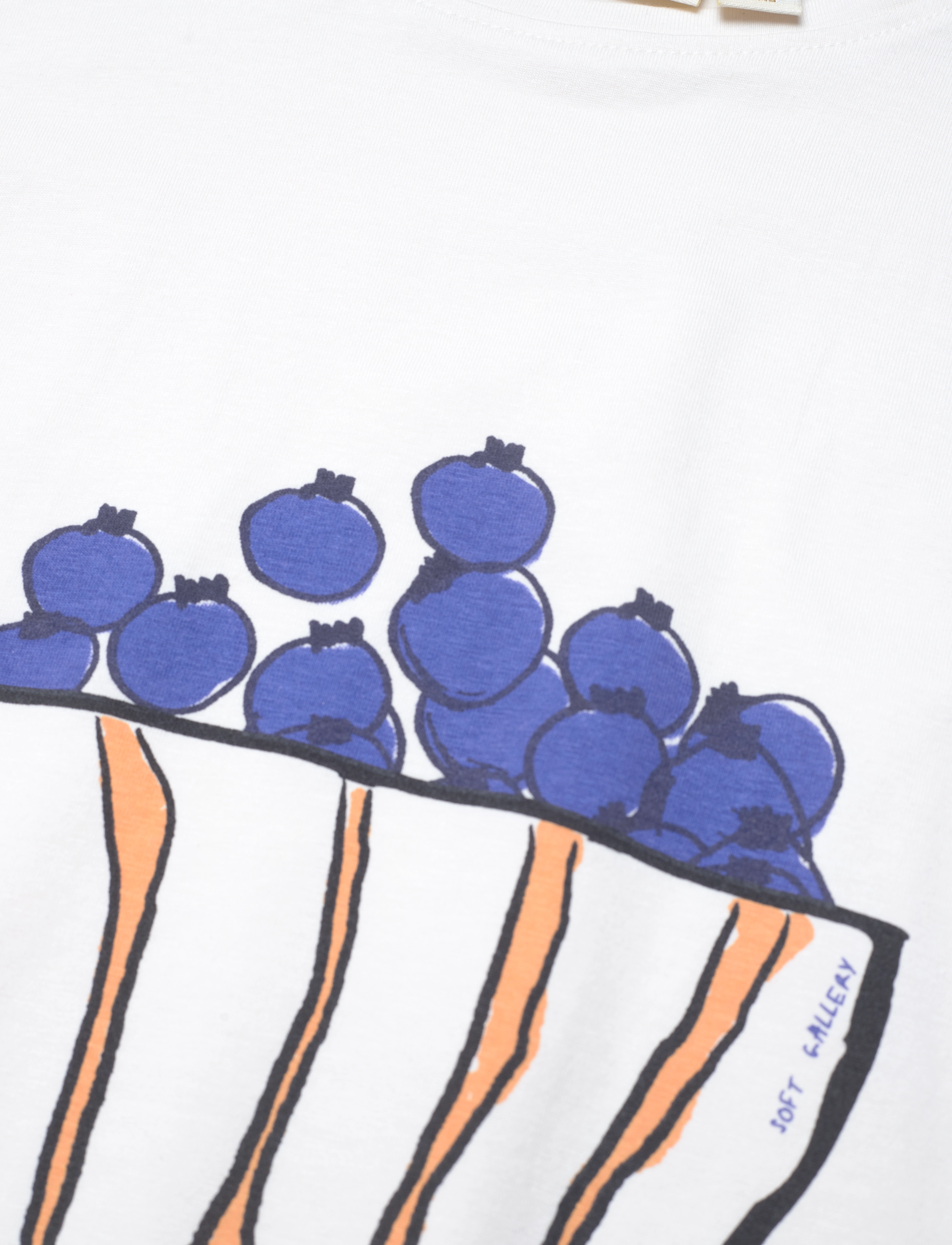 Soft Gallery - SGJinny Blueberries SS Tee - gardenia - 2
