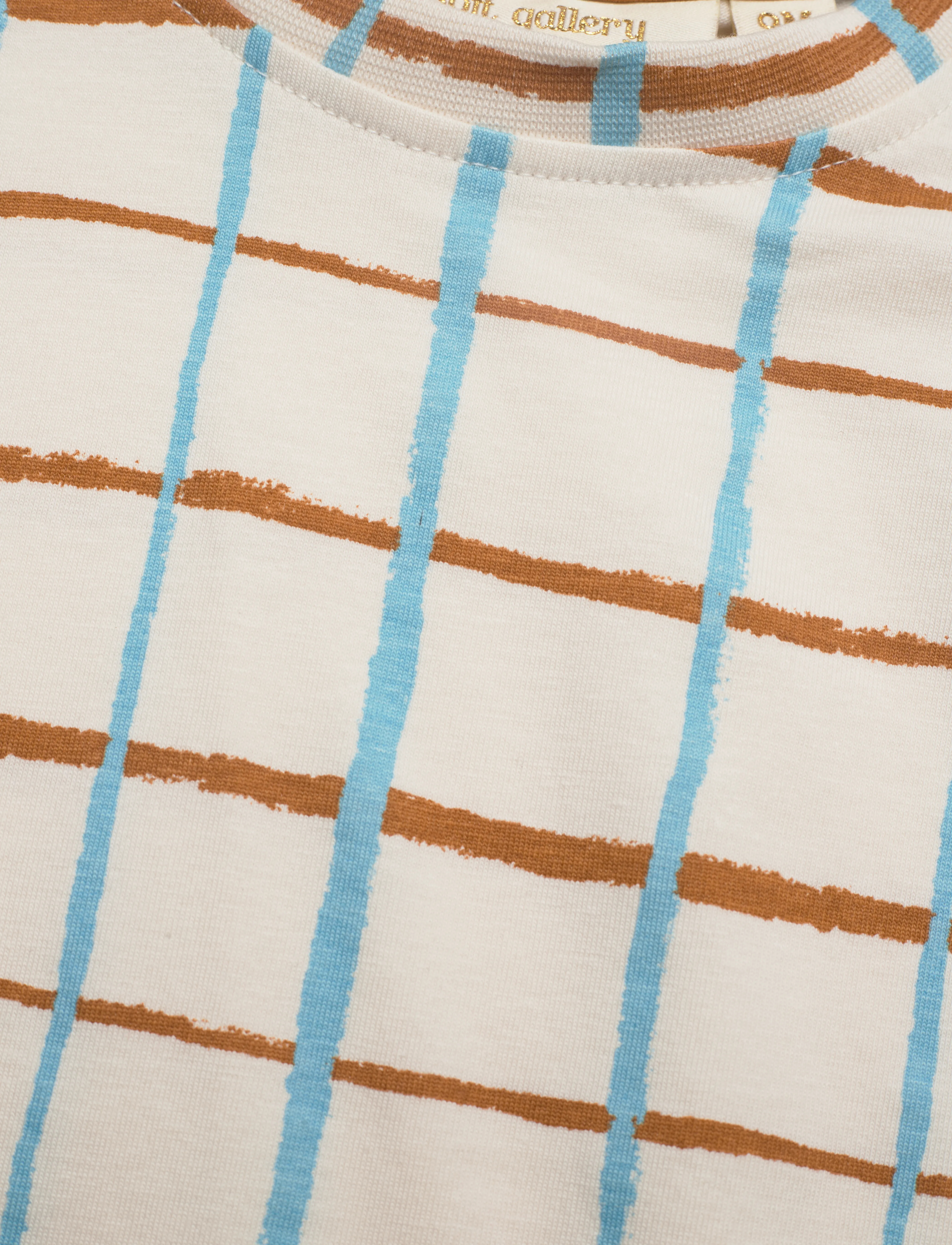 Soft Gallery - SGJared Check ss tee - gardenia - 2
