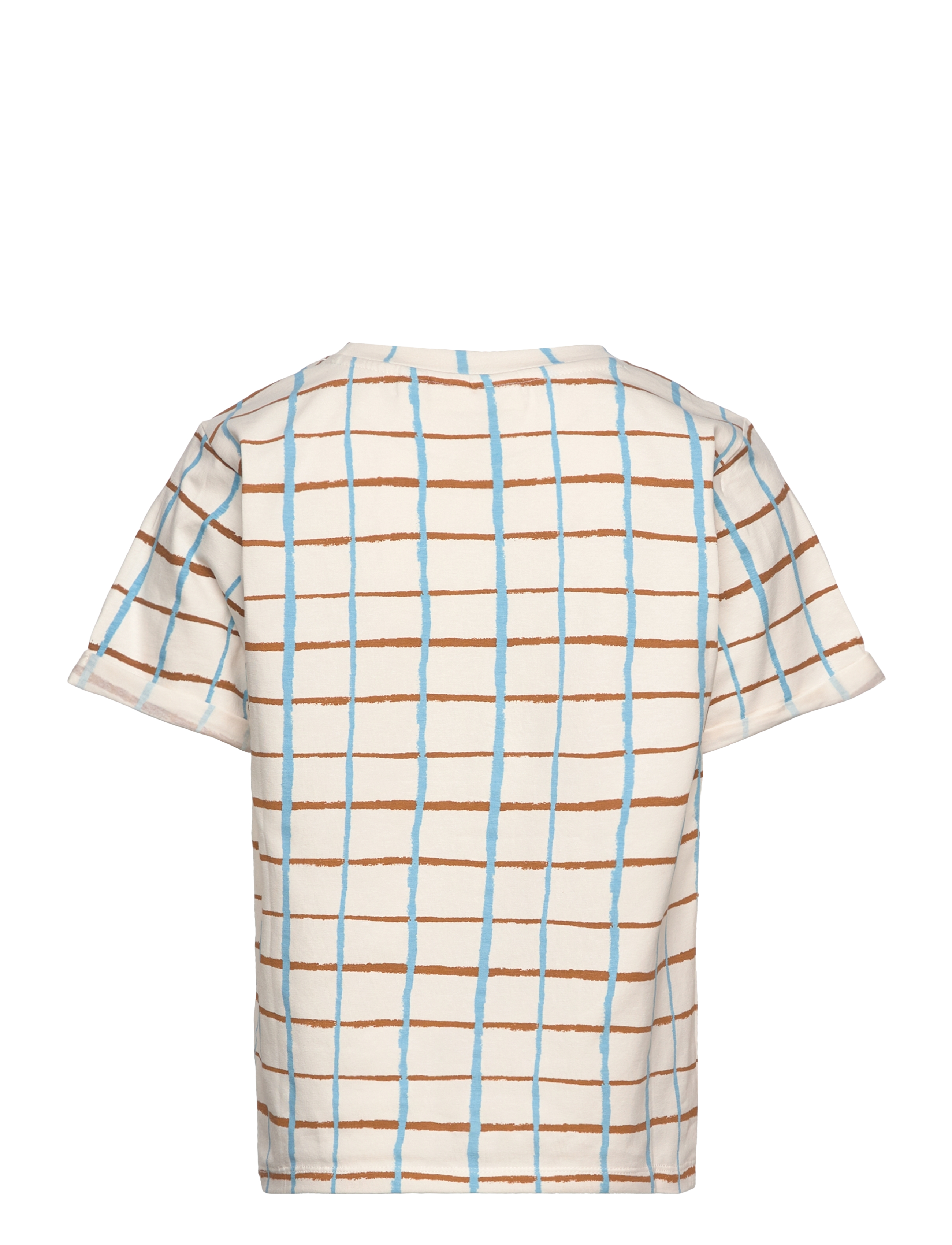 Soft Gallery - SGJaden Check ss tee - gardenia - 1