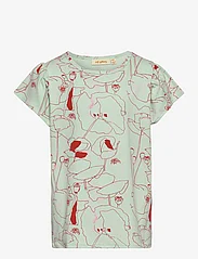 Soft Gallery - SGHelen Poppy SS Tee - short-sleeved t-shirts - misty jade - 0