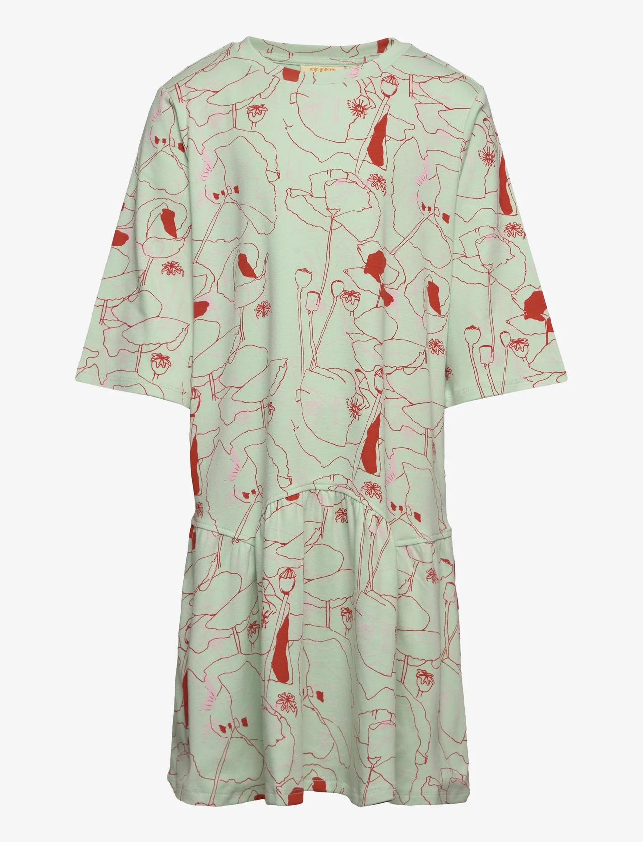 Soft Gallery - SGLinny Poppy SS Dress - sukienki codzienne z krótkim rękawem - misty jade - 0