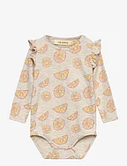 SGFifi Oranges LS body - LIGHT GREY MELANGE