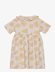 Soft Gallery - SGJenni Oranges SS Dress - short-sleeved casual dresses - light grey melange - 1