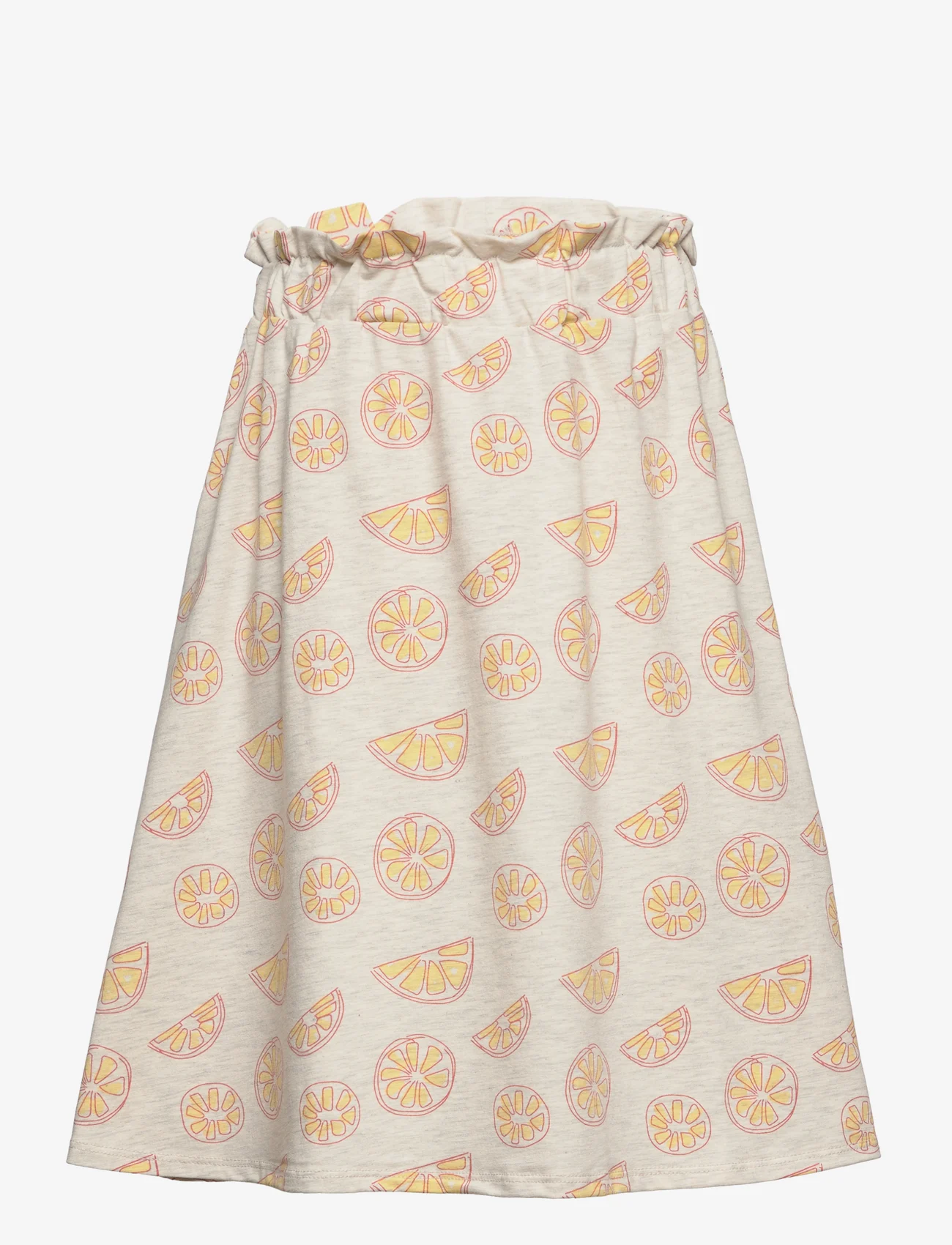 Soft Gallery - SGMandy Oranges Skirt - midi nederdele - light grey melange - 0