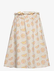 Soft Gallery - SGMandy Oranges Skirt - midi nederdele - light grey melange - 0
