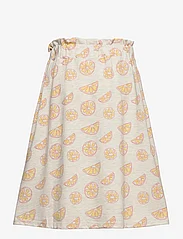 Soft Gallery - SGMandy Oranges Skirt - midi nederdele - light grey melange - 1