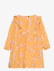 Soft Gallery - SGEleanor Cranes Dress - long-sleeved casual dresses - amber yellow - 1