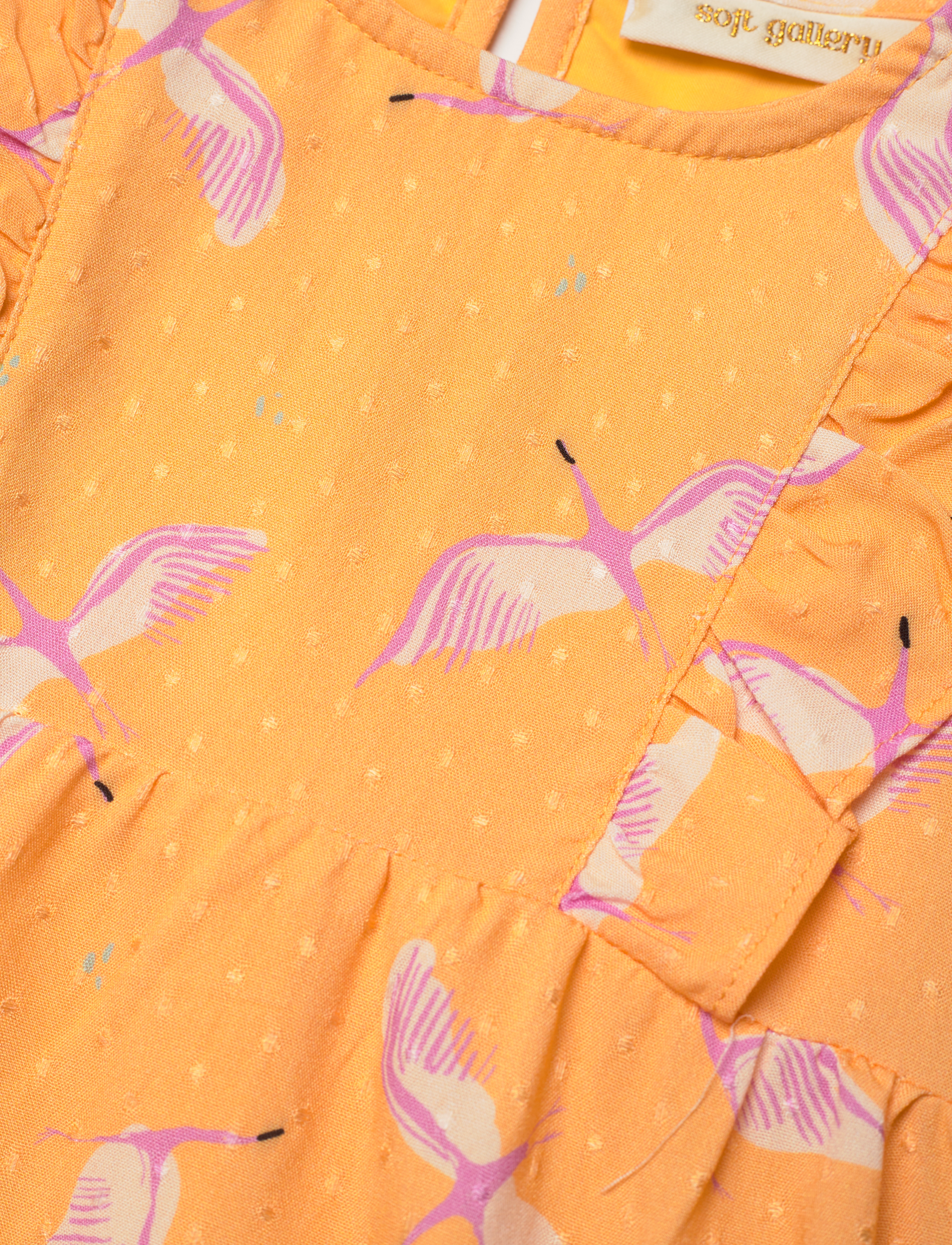 Soft Gallery - SGEleanor Cranes Dress - amber yellow - 2
