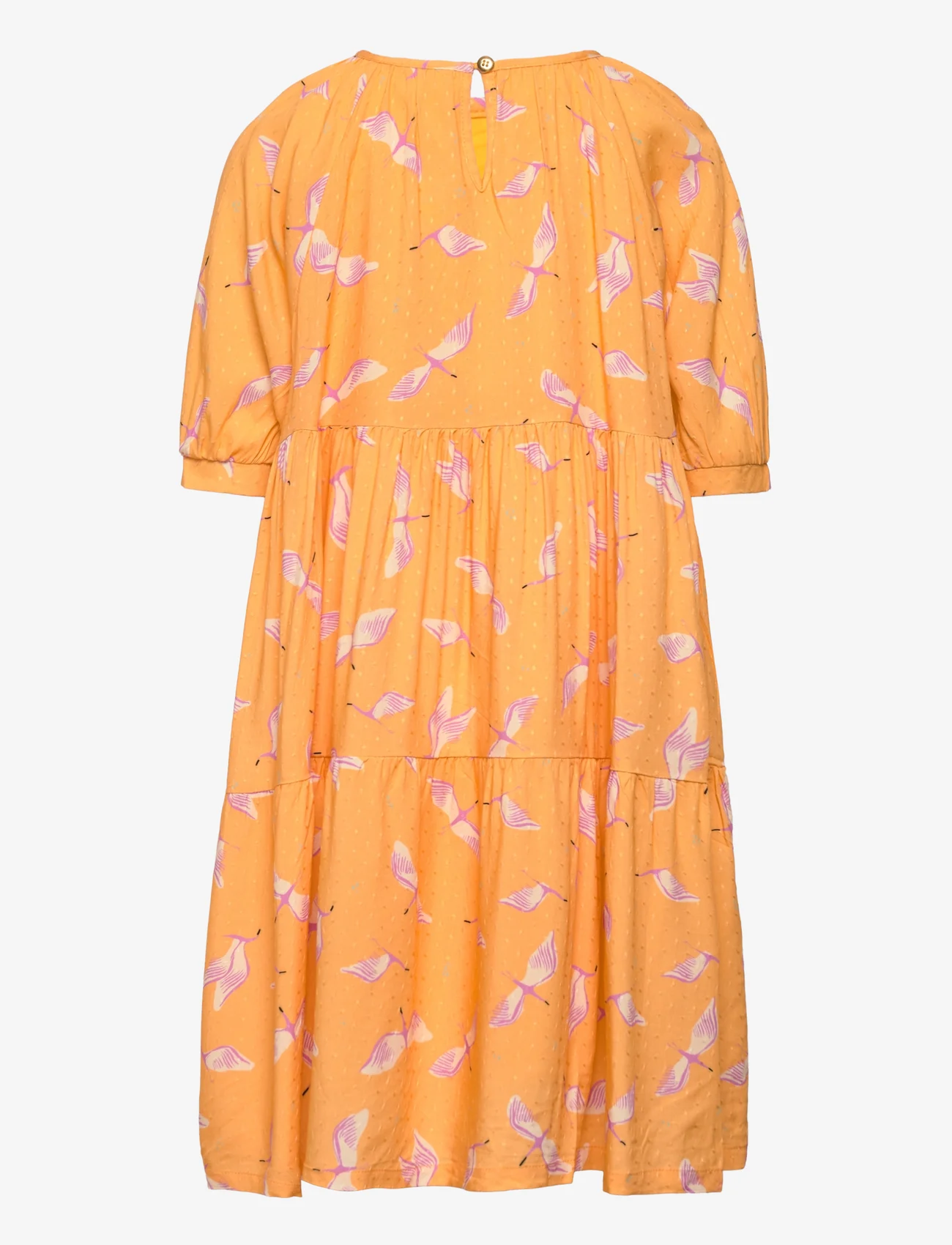 Soft Gallery - SGHonesty Cranes SS dress - sukienki codzienne z krótkim rękawem - amber yellow - 1
