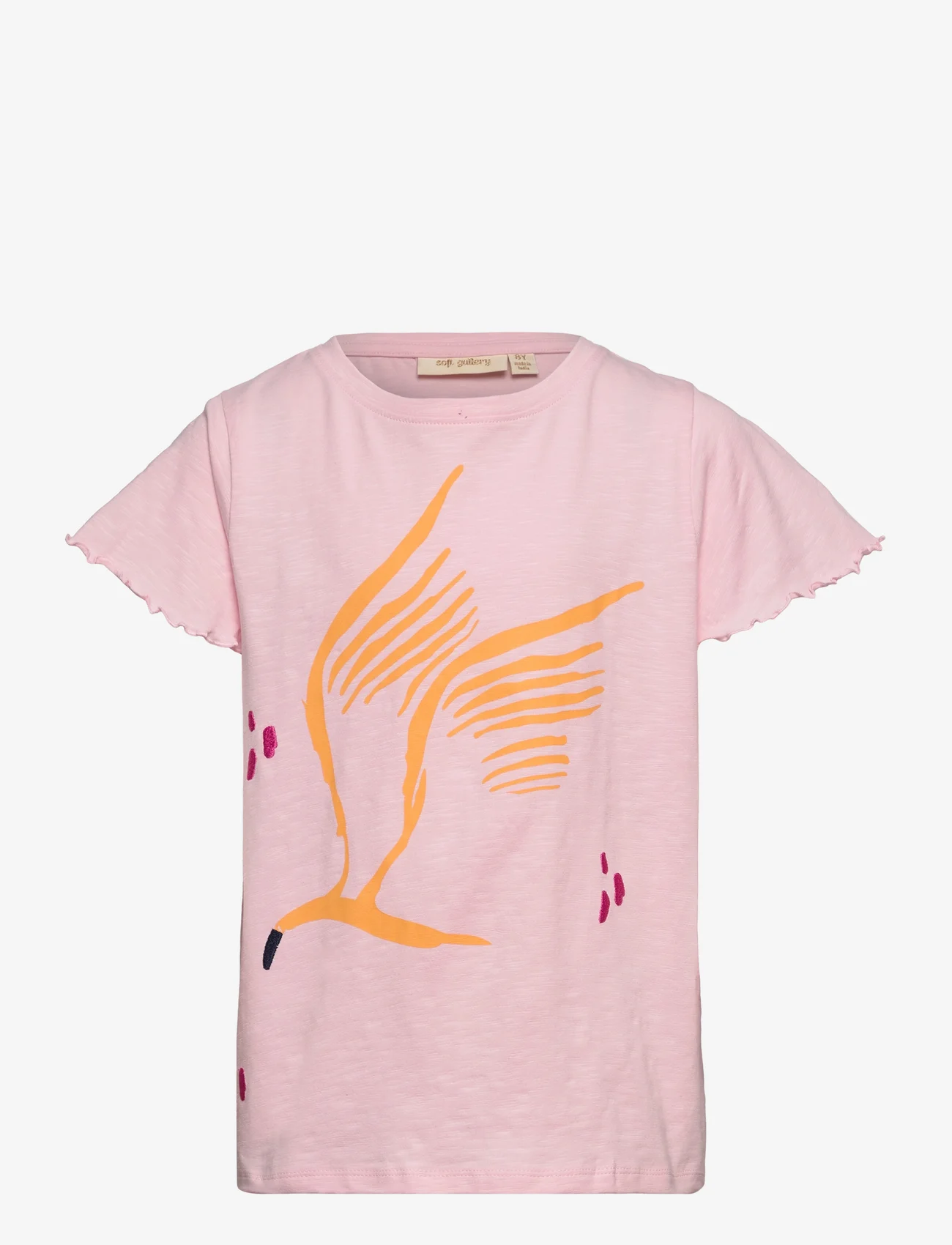 Soft Gallery - SGHelen Crane SS Tee - kortærmede t-shirts - chalk pink - 0