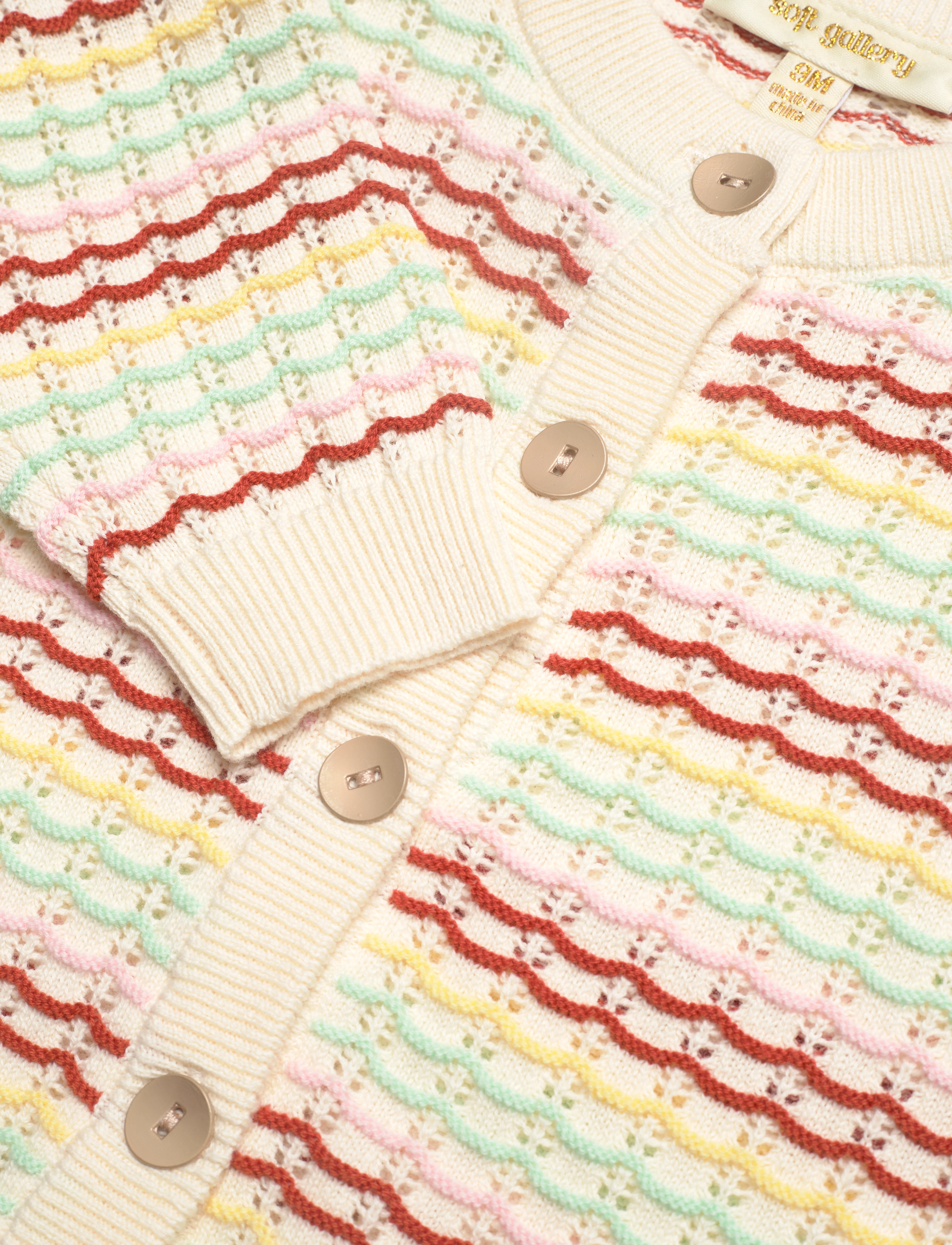 Soft Gallery - SGEaston Light Stripes Cardigan - gardenia - 2