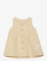 Soft Gallery - SGBLILLEN STRIPE DRESS - armeløse hverdagskjoler - amber yellow - 0
