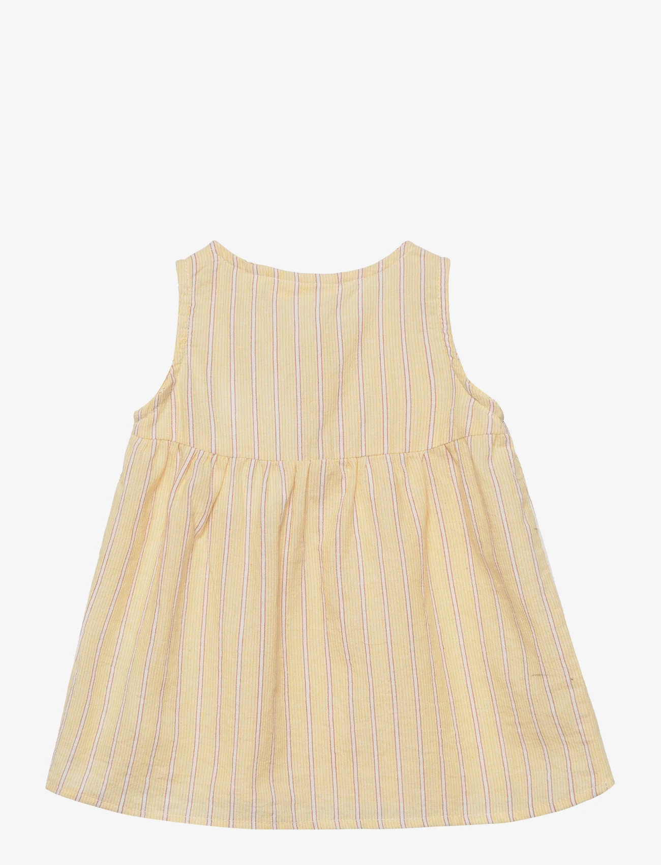 Soft Gallery - SGBLILLEN STRIPE DRESS - casual jurken zonder mouwen - amber yellow - 1