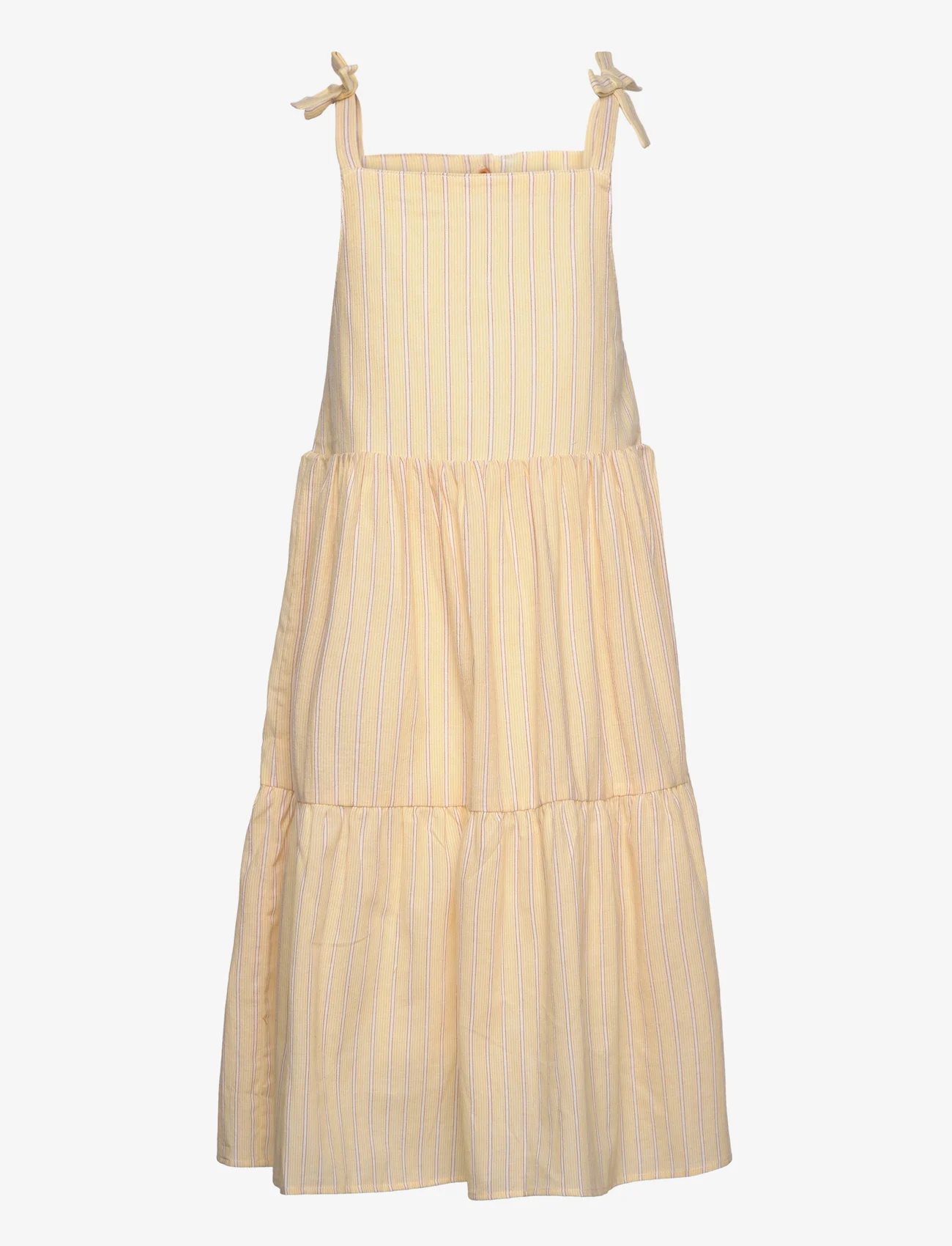 Soft Gallery - SGSANA STRIPE S_L DRESS - casual jurken zonder mouwen - amber yellow - 1