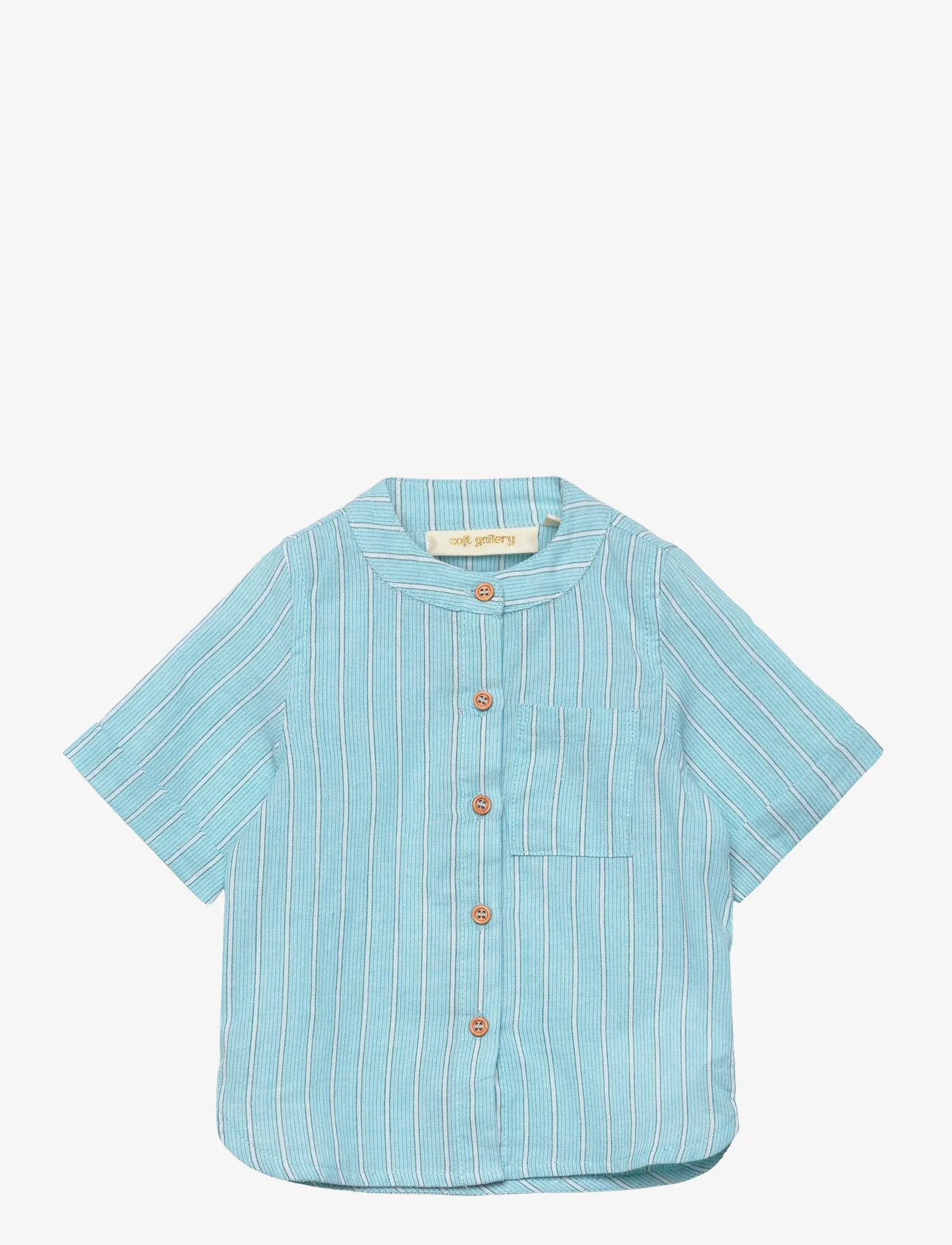 Soft Gallery - SGBEZRAM S_S SHIRT - kortärmade skjortor - sky blue - 0