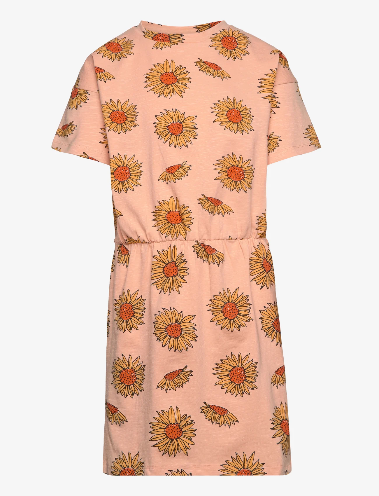 Soft Gallery - SGDELINA SUNFLOWER S_S DRESS - casual jurken met korte mouwen - almost apricot - 0