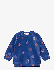 Soft Gallery - SGBALEXI VELVET FLOWER SWEAT - sweatshirts - true blue - 0