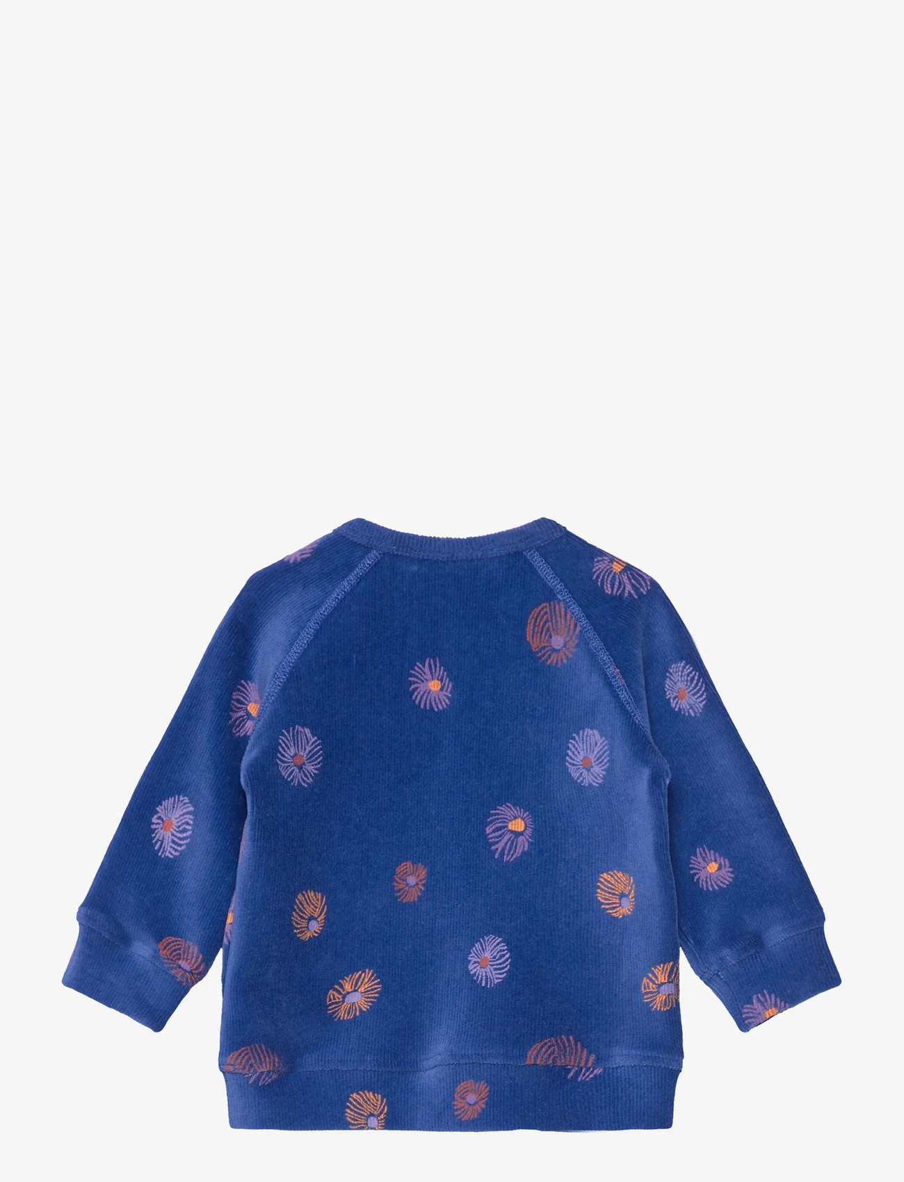Soft Gallery - SGBALEXI VELVET FLOWER SWEAT - sweatshirts - true blue - 1