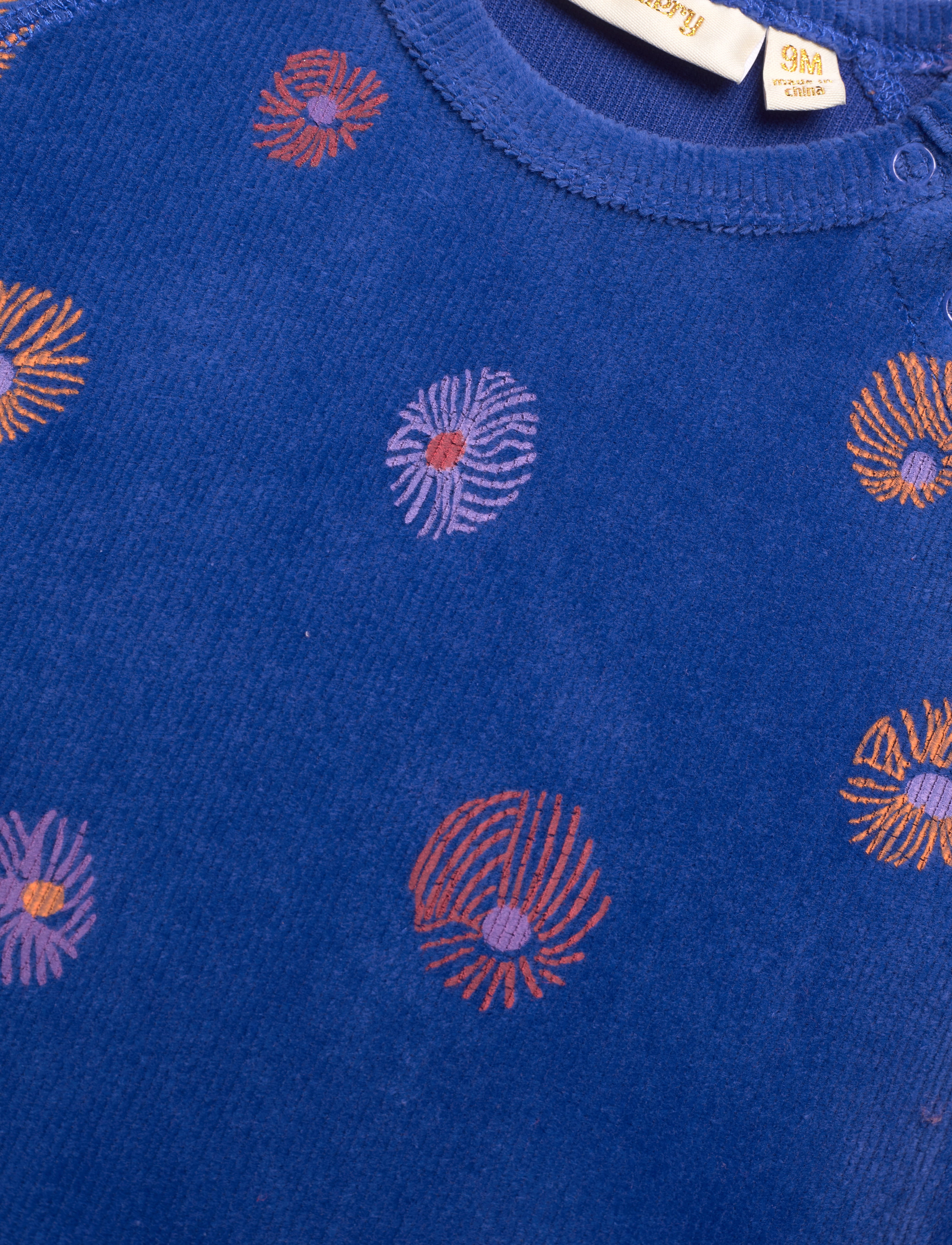 Soft Gallery - SGBALEXI VELVET FLOWER SWEAT - true blue - 2