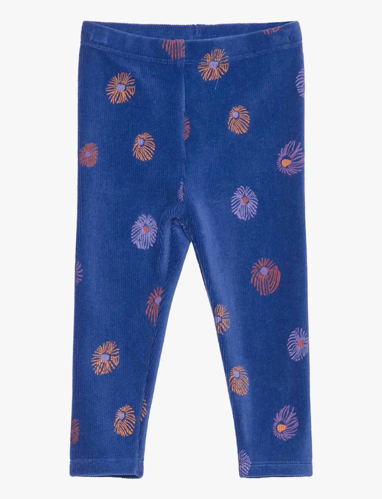 Soft Gallery - SGBPAULA VELVET FLOWER LEGGINGS - leggings - true blue - 0