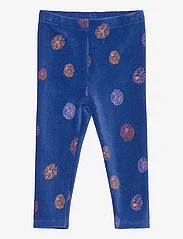 Soft Gallery - SGBPAULA VELVET FLOWER LEGGINGS - leggings - true blue - 0