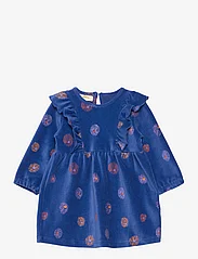 Soft Gallery - SGBELEANOR VELVET FLOWER DRESS - langærmede babykjoler - true blue - 0