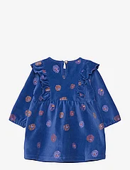 Soft Gallery - SGBELEANOR VELVET FLOWER DRESS - mazuļu kleitas ar garām piedurknēm - true blue - 1