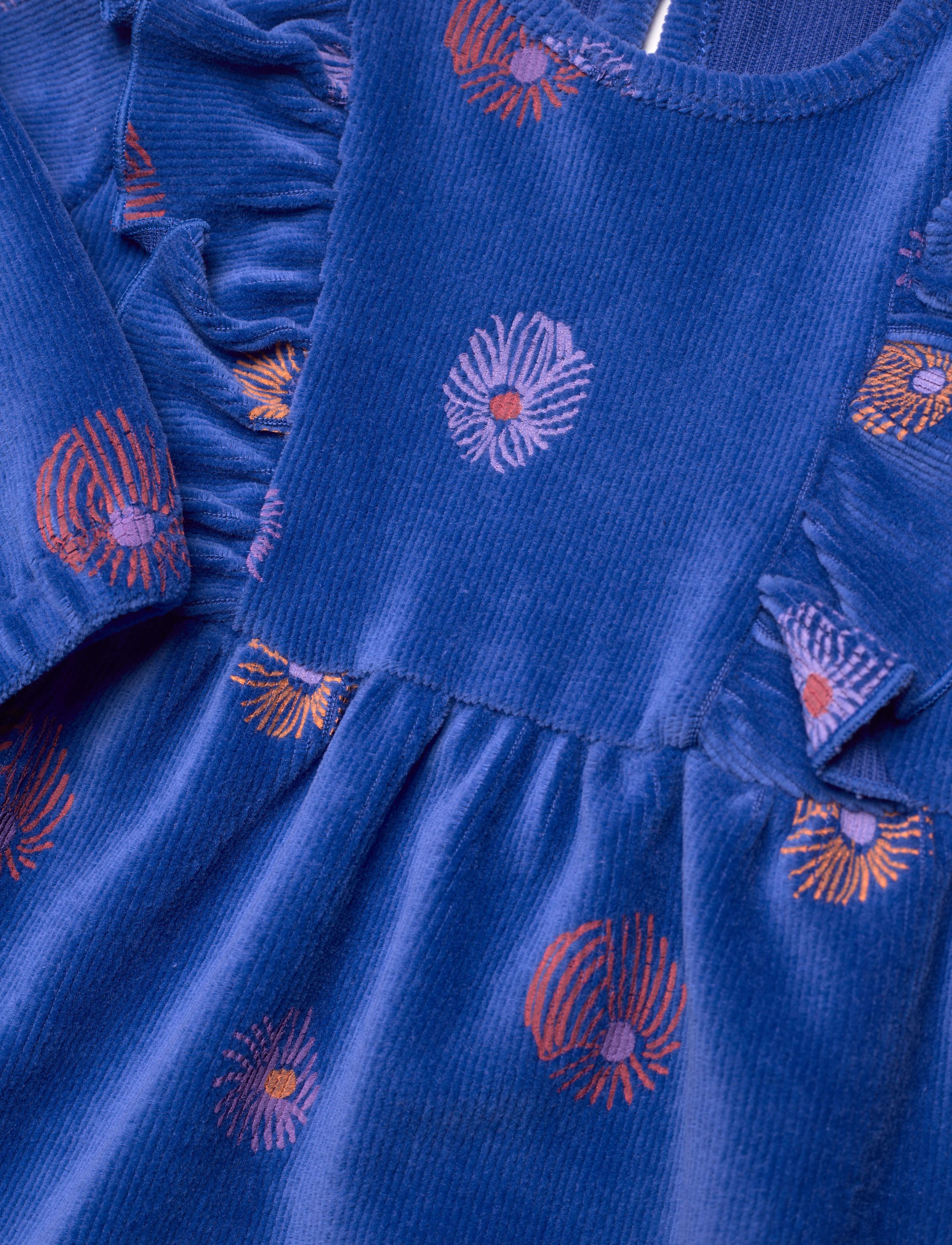 Soft Gallery - SGBELEANOR VELVET FLOWER DRESS - true blue - 2