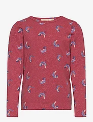 Soft Gallery - SGBELLA PUFF NIGHTINGALE L_S TEE - long-sleeved t-shirts - mineral red - 0
