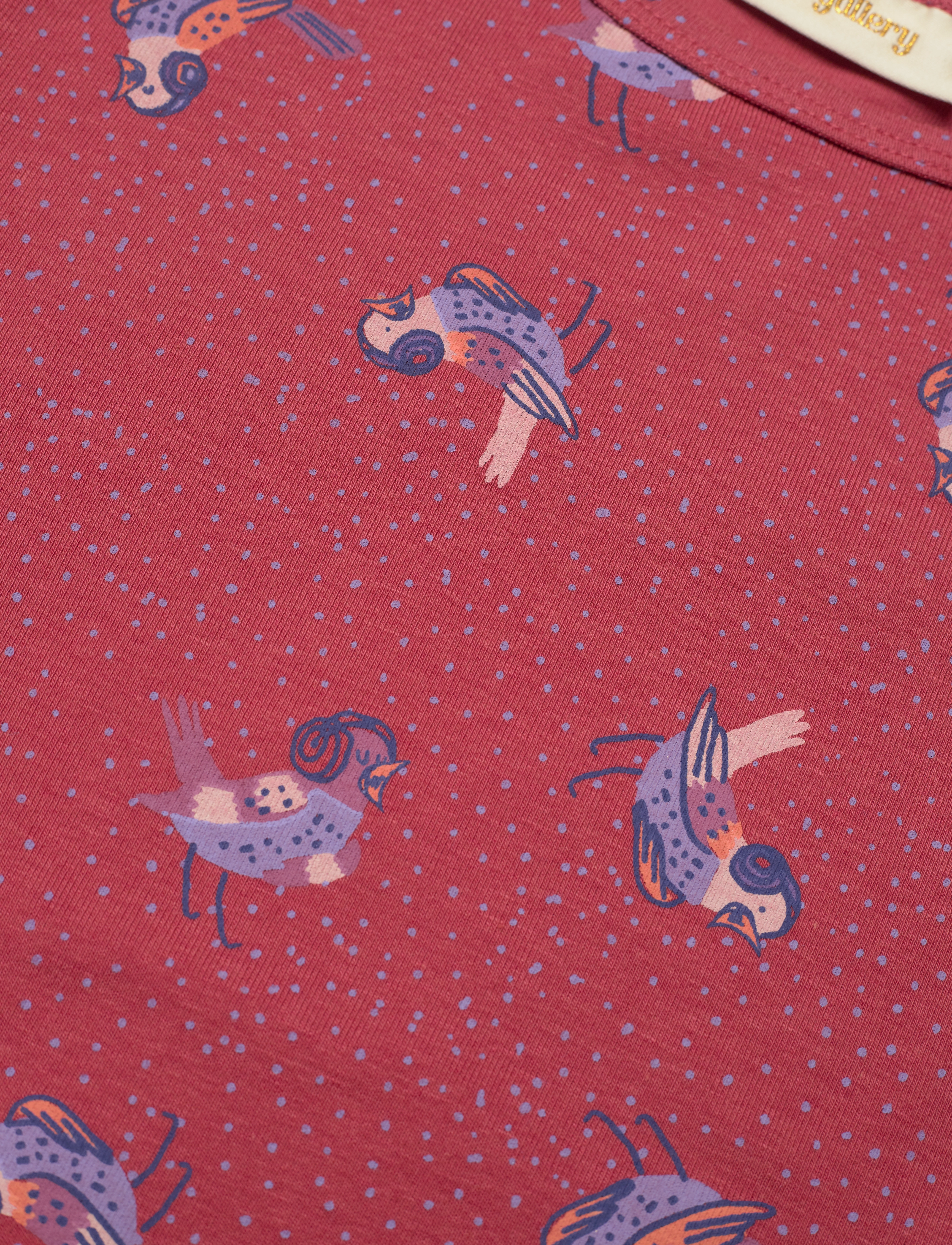 Soft Gallery - SGBELLA PUFF NIGHTINGALE L_S TEE - mineral red - 2