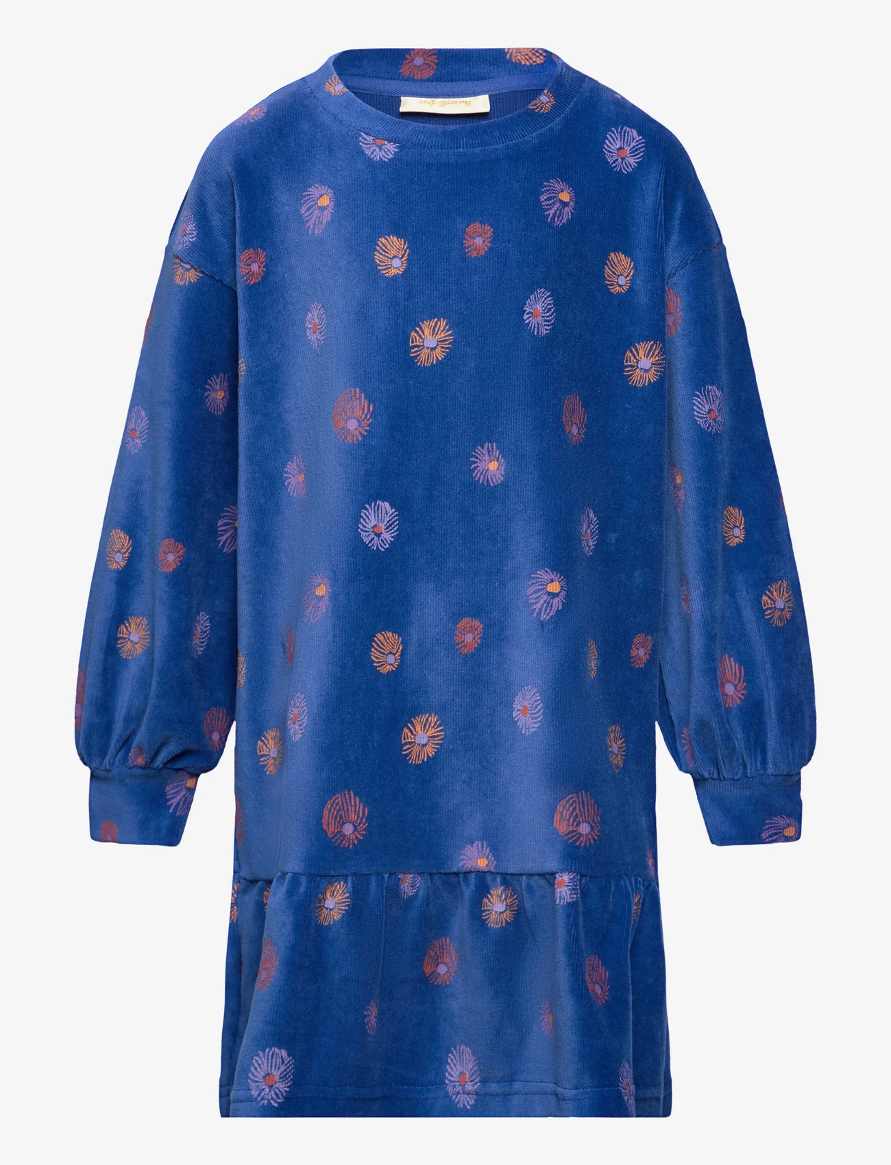 Soft Gallery - SGIMANUELLA VELVET L_S DRESS - sukienki codzienne z długim rękawem - true blue - 0