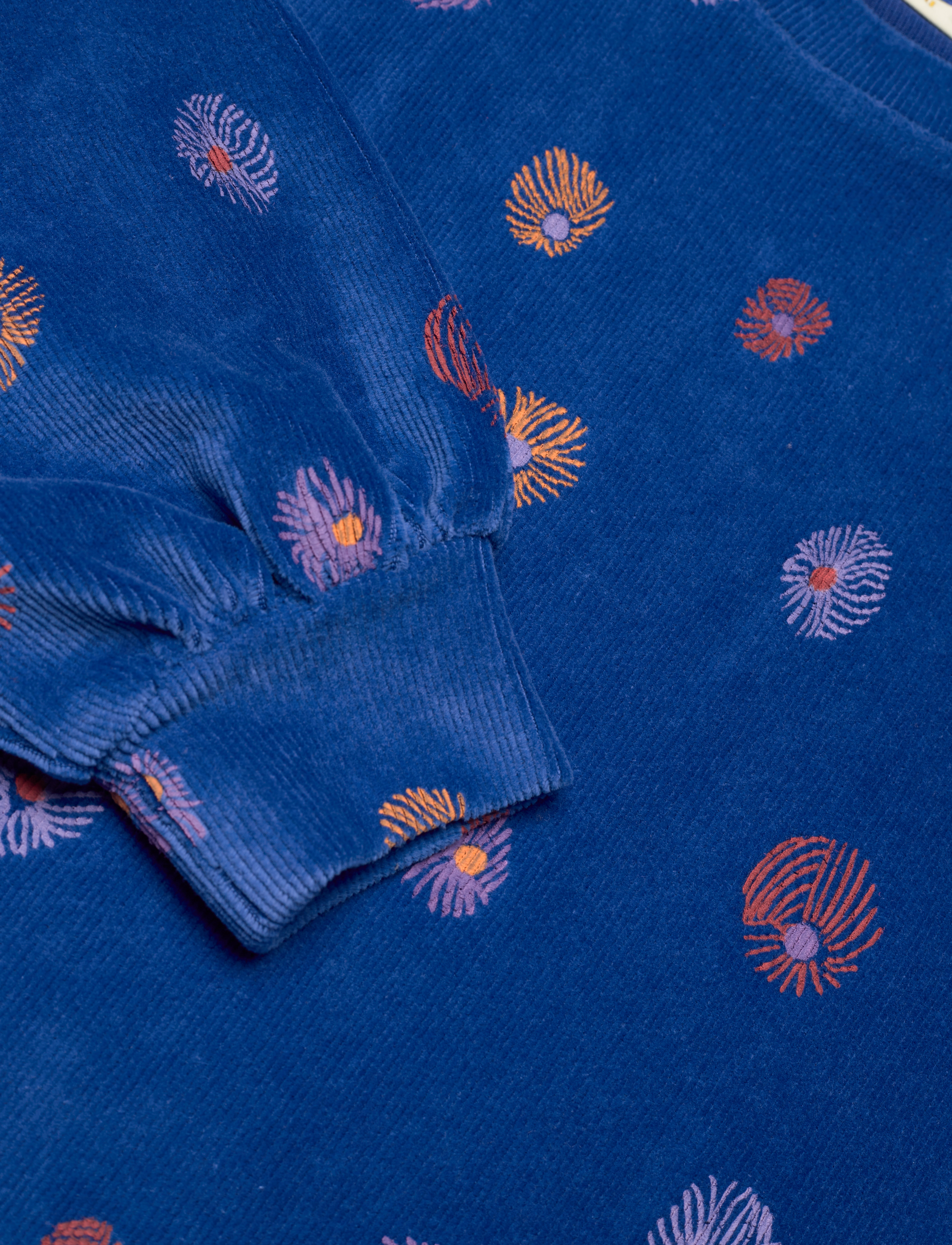 Soft Gallery - SGIMANUELLA VELVET L_S DRESS - true blue - 2