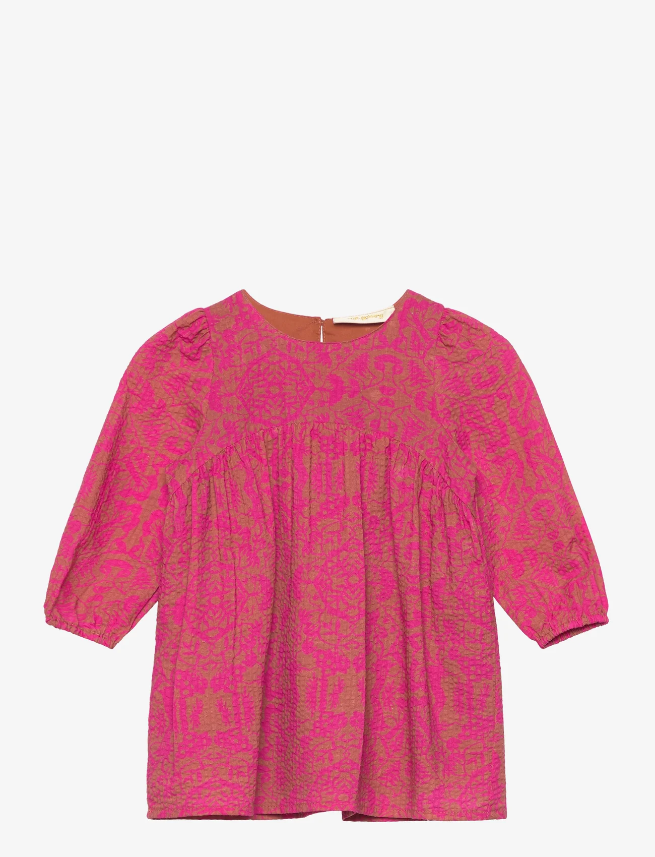 Soft Gallery - SGBMYNTE PAPERCUT L_S DRESS - baby-kjoler med lange ermer - baked clay - 0