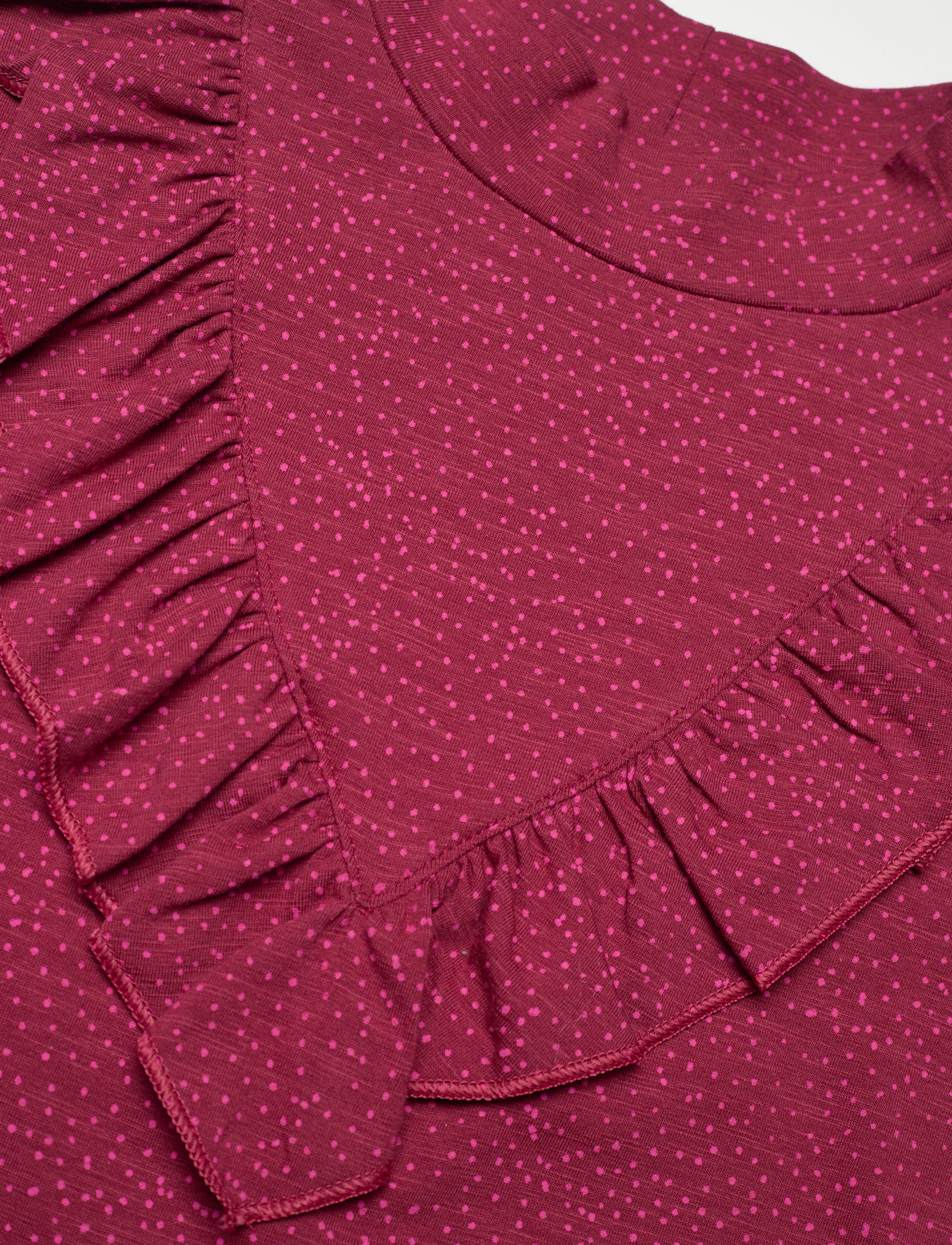 Soft Gallery - SGKAYENNE MINIDOTS L_S TEE - langærmede t-shirts - tibetan red - 2