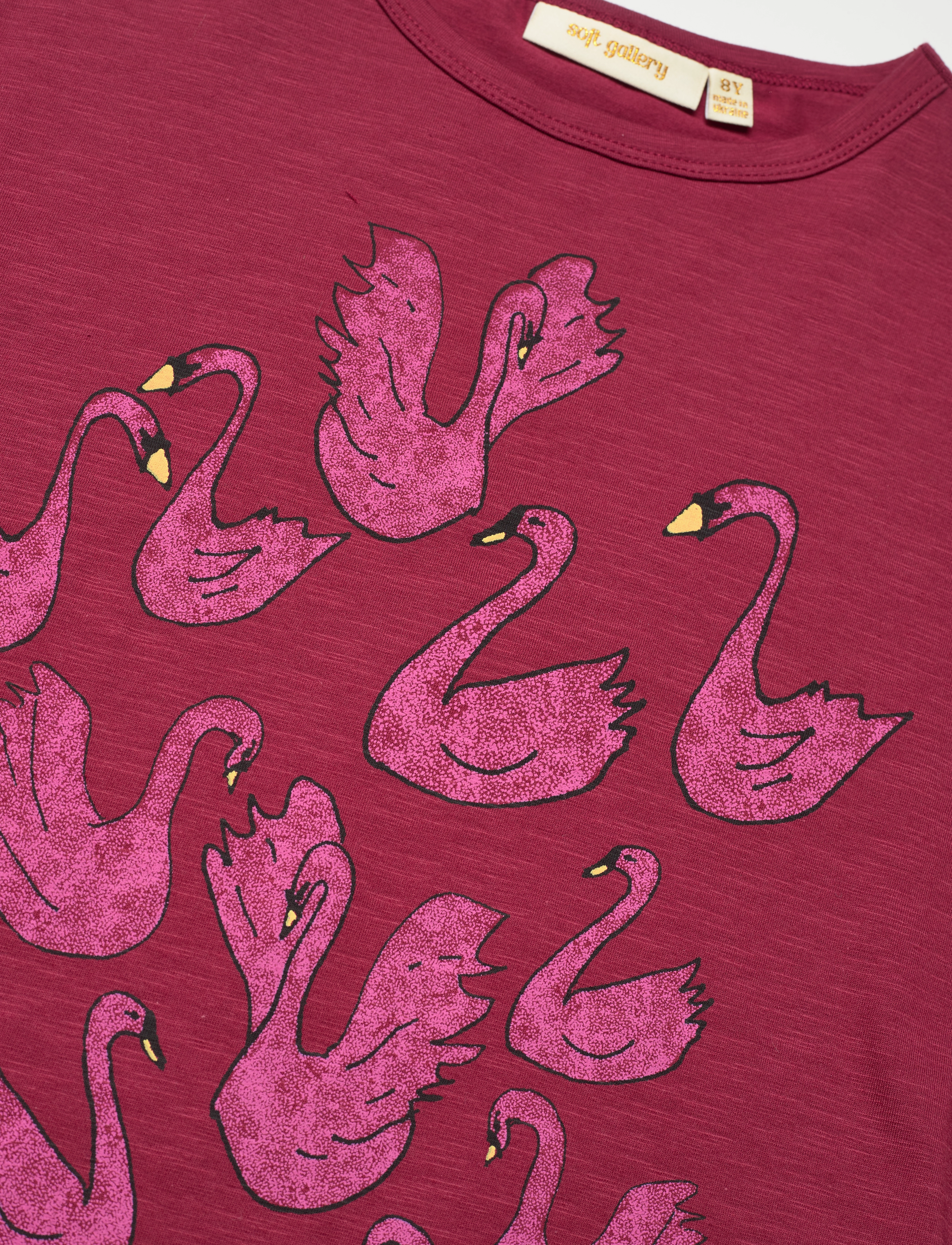 Soft Gallery - SGMAVIS SWAN MINIDOTS L_S TEE - tibetan red - 2