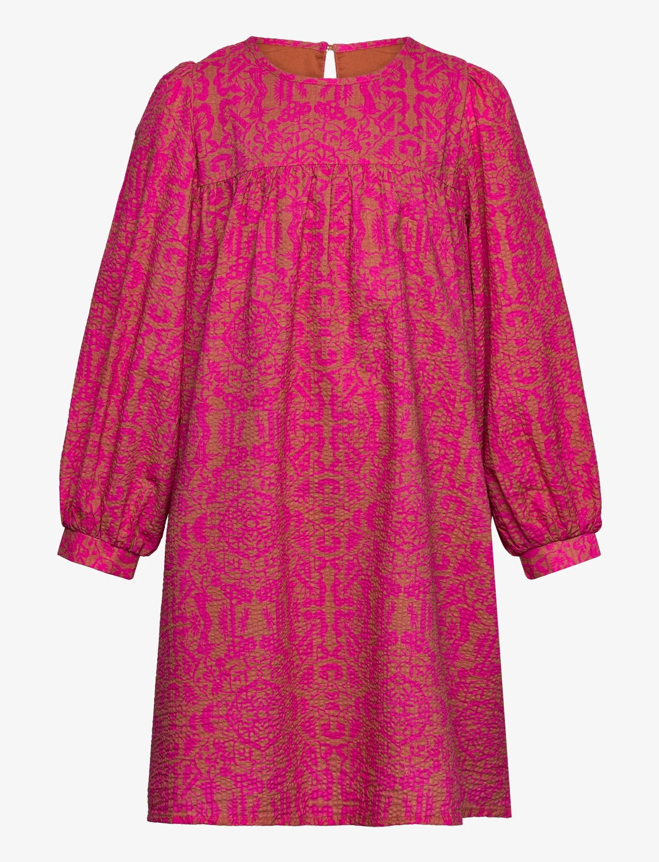 Soft Gallery - SGMULAN PAPERCUT L_S DRESS - sukienki codzienne z długim rękawem - baked clay - 0